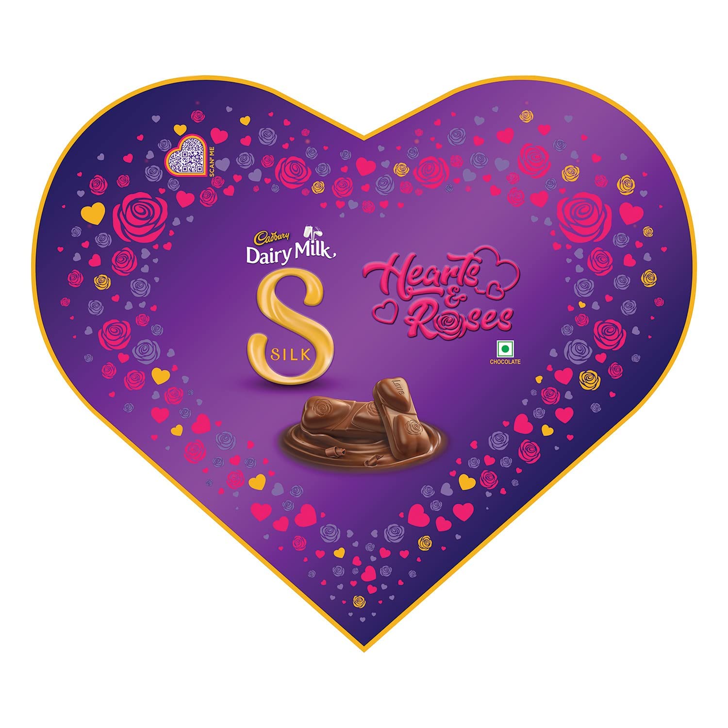 Cadbury Dairy Milk Silk Heart Shaped Chocolate Gift Box, 324 g