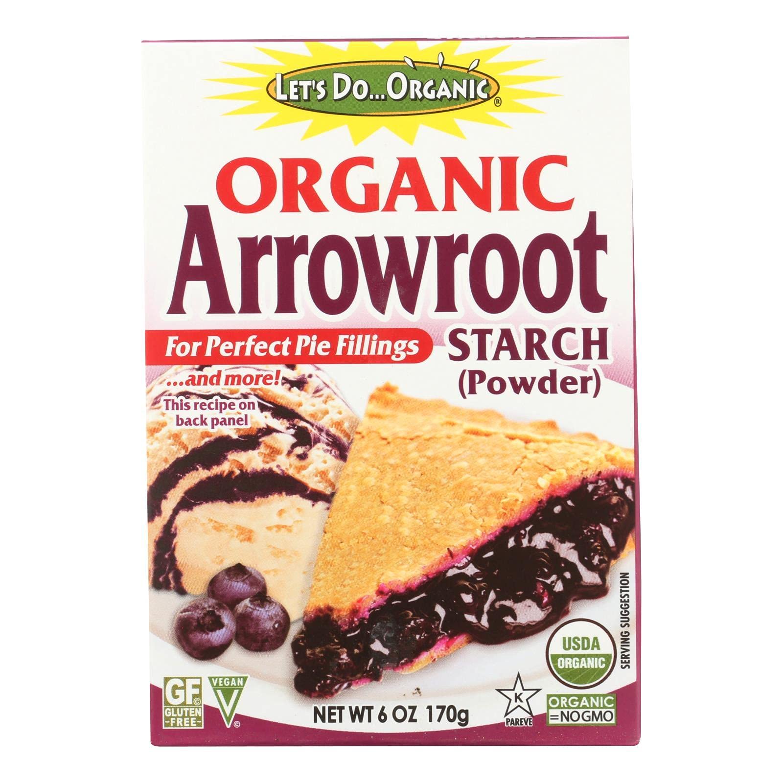 LET'S DO ORGANICS, ARROWROOT STARCH, OG2 - Pack of 6