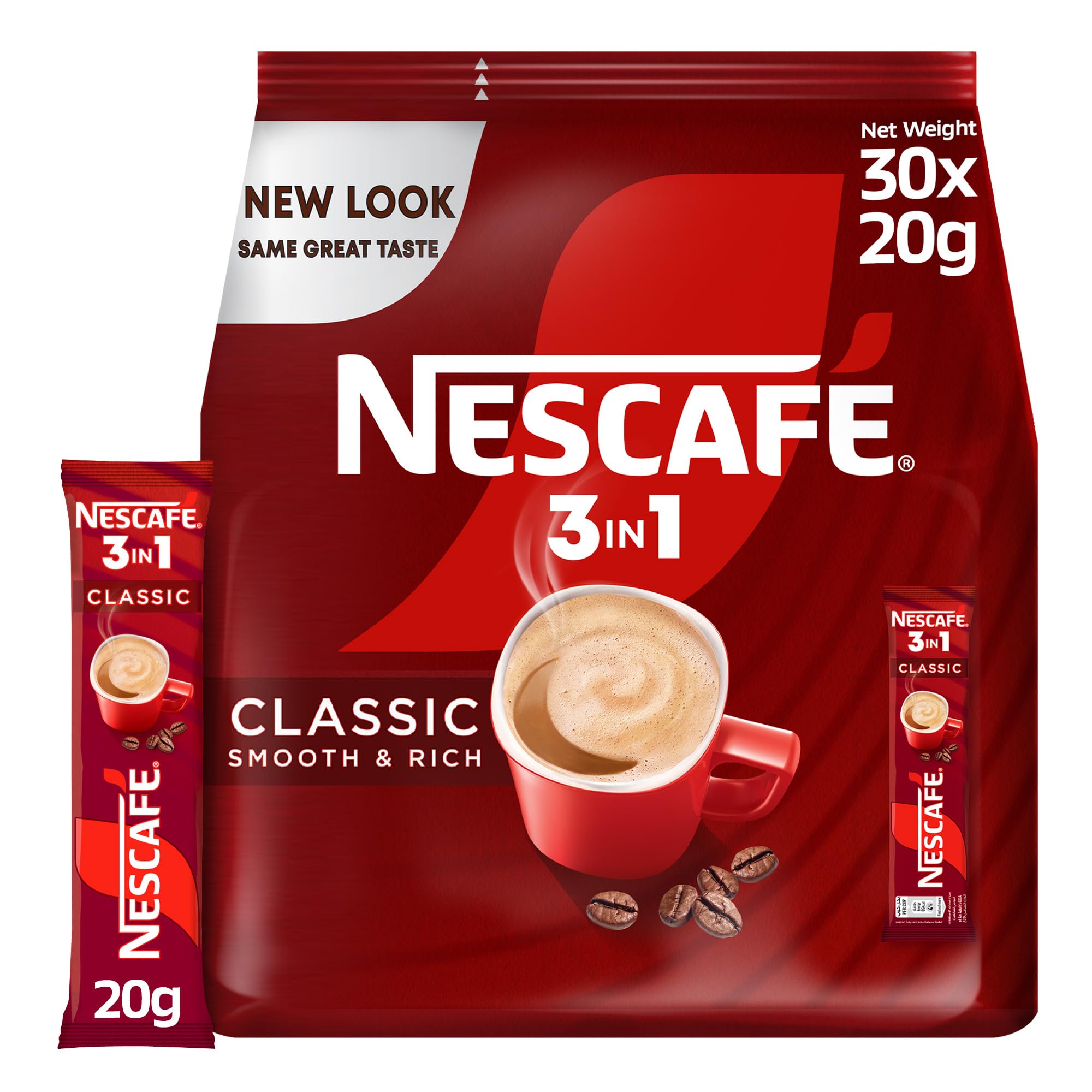 Nescafe3in1 Instant Coffee Mix Sachet 20g (30 Sticks)