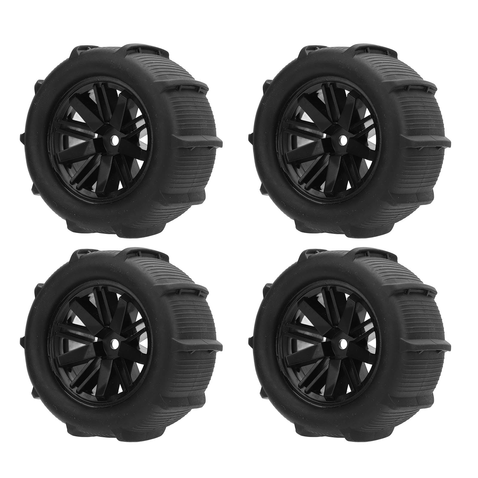 4pcs RC Car Beach Tires, Universal Rubber Plastic RC Car Desert Wheels with Paddle Tires, Universal RV Desert Wheels for WLtoys 144001 1/14 1/16 RC Car