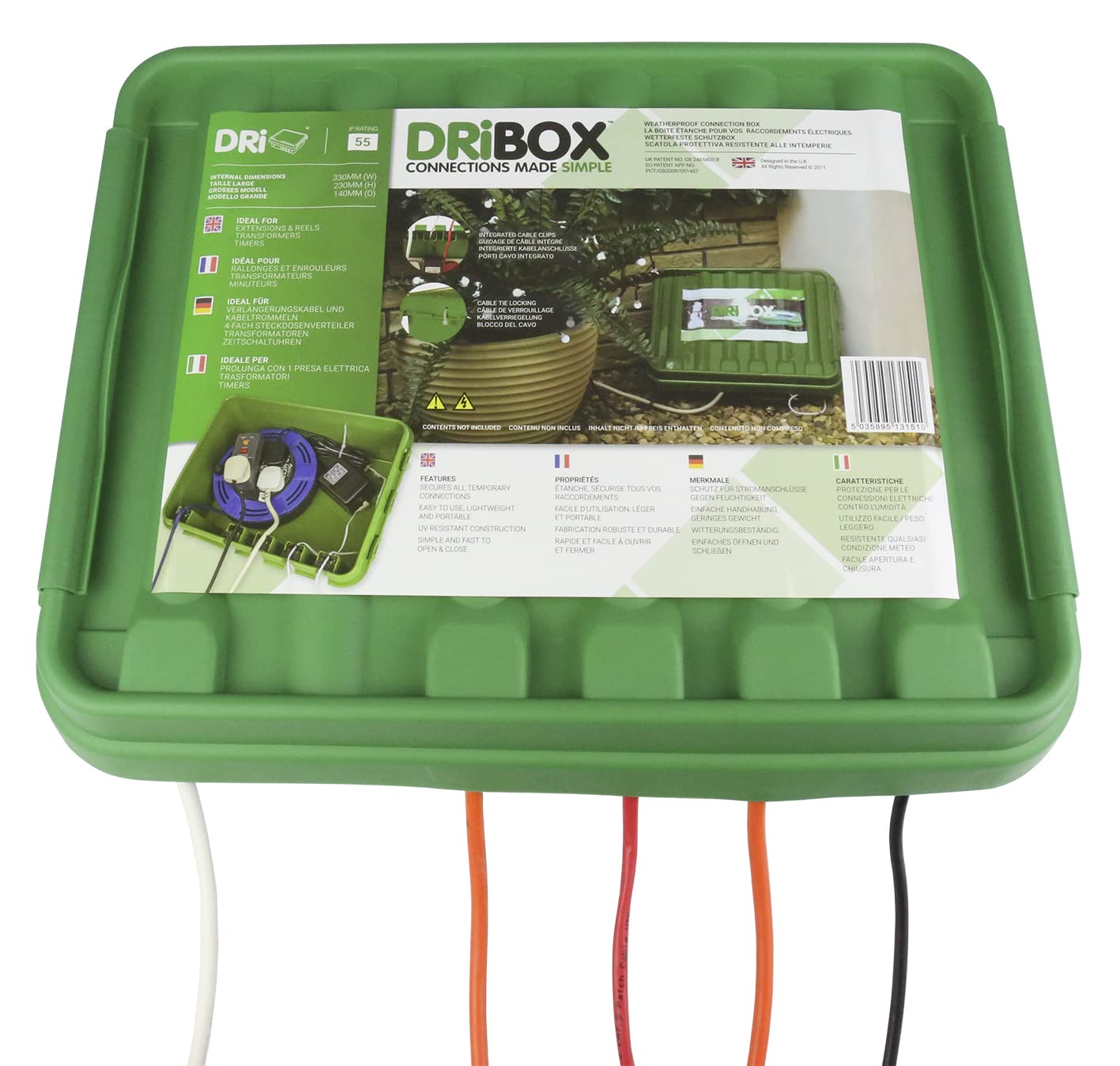 Dribox Large Green 330 x 230 x 140 mm Protection Class IP55