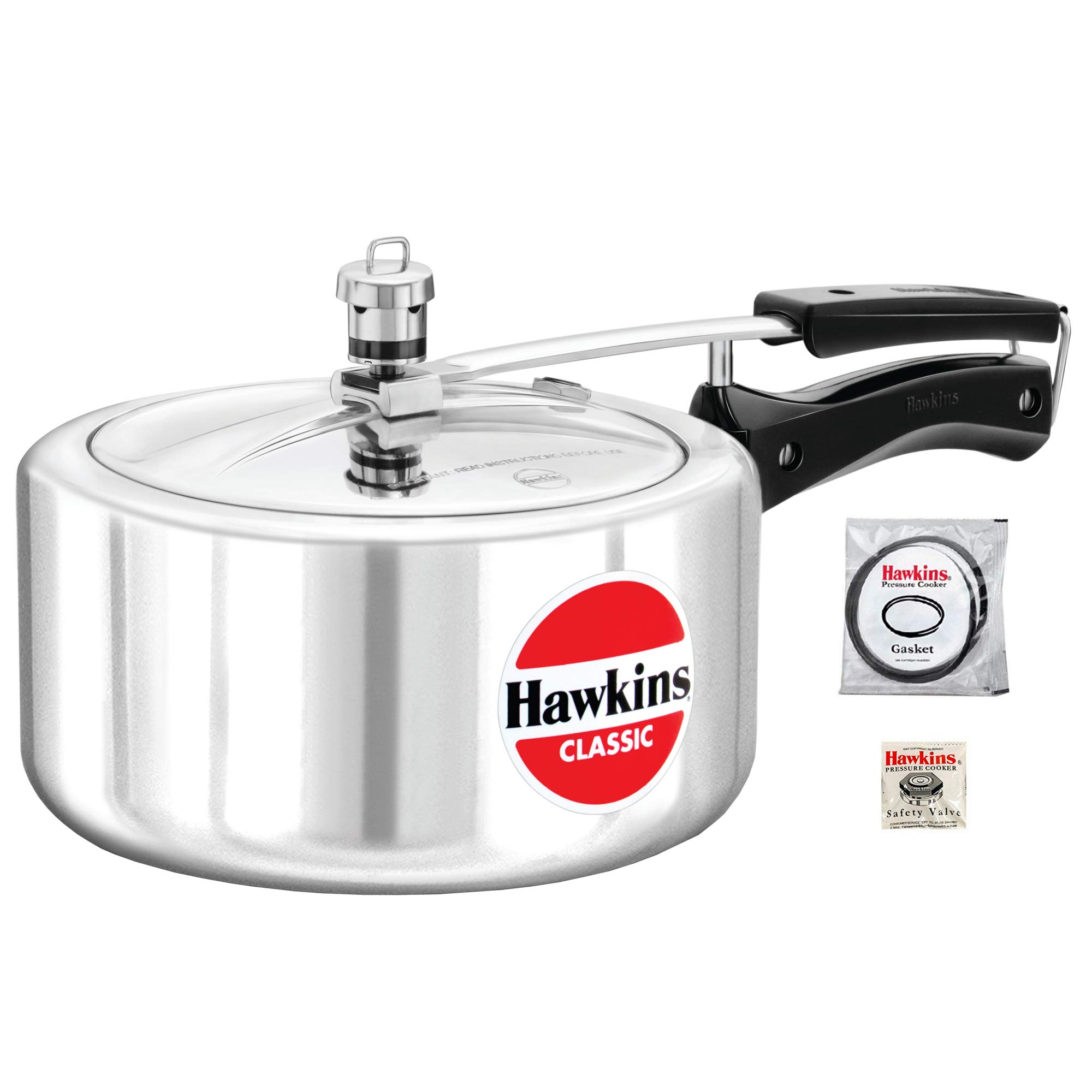 3.5 Litre Hawkins Classic Aluminium Pressure Cooker - Bundle with LSL Cookbook