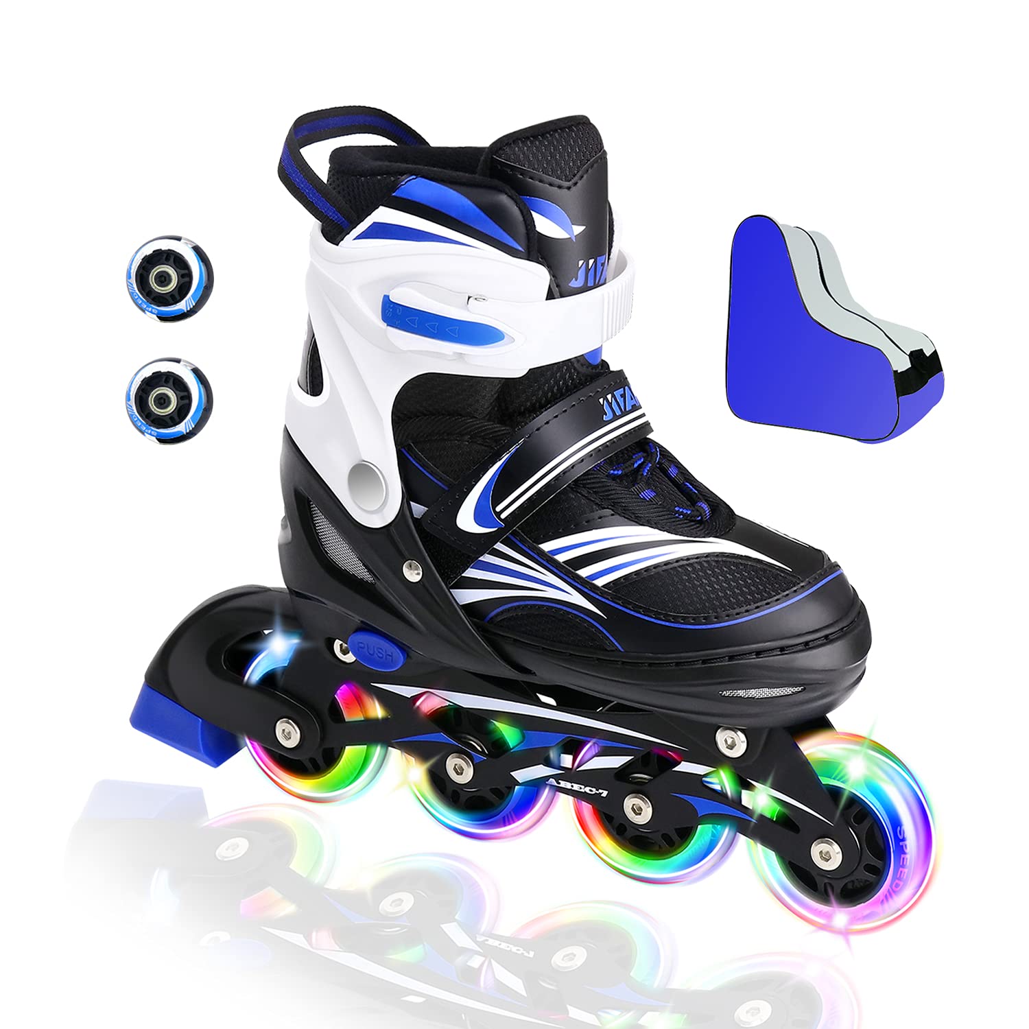 Adjustable Inline Skates for Kids with Full Light Up Wheels ,Outdoor Roller Skates for Girls and Boys,Inline Skates for Children Teens Women for Indoor Outdoor Backyard Skating