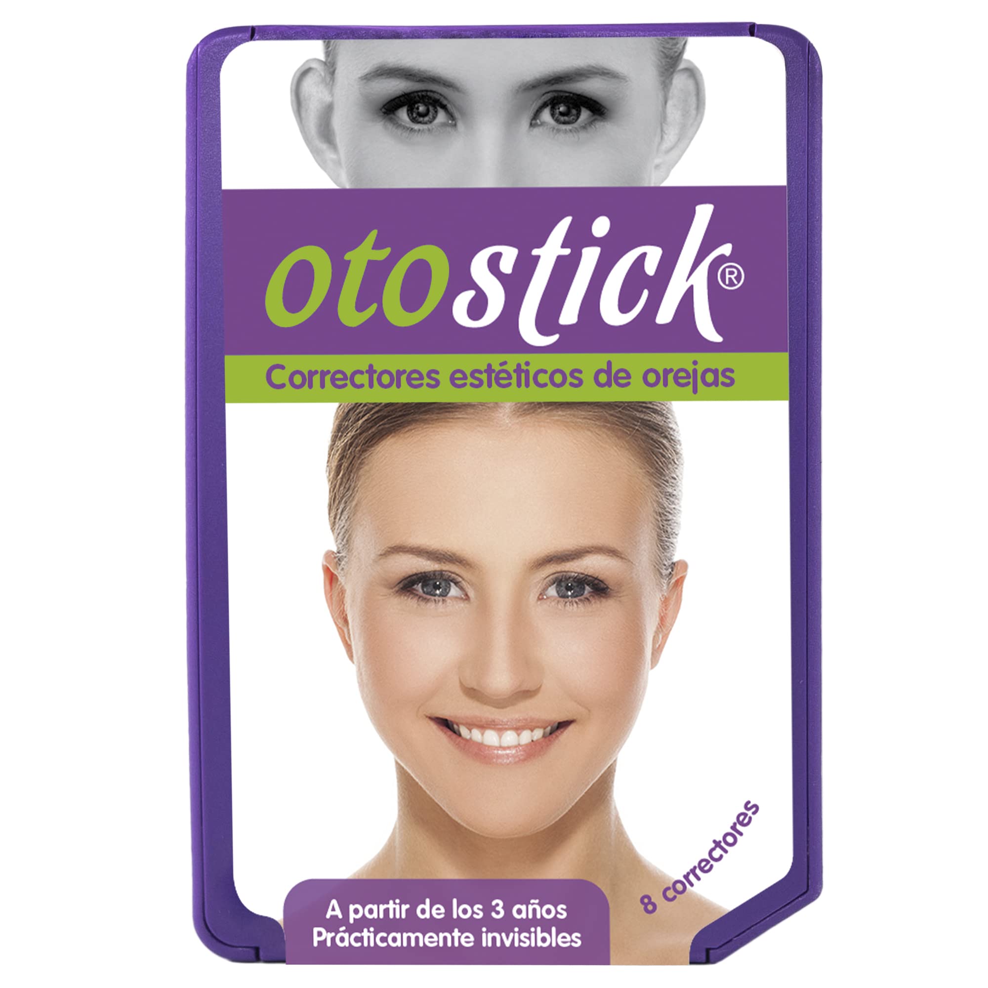 Otostick Cosmetic Ear Corrector - Solves Big Ear Problem (8u) - Best Alternative Short of Surgery - Spanish Box