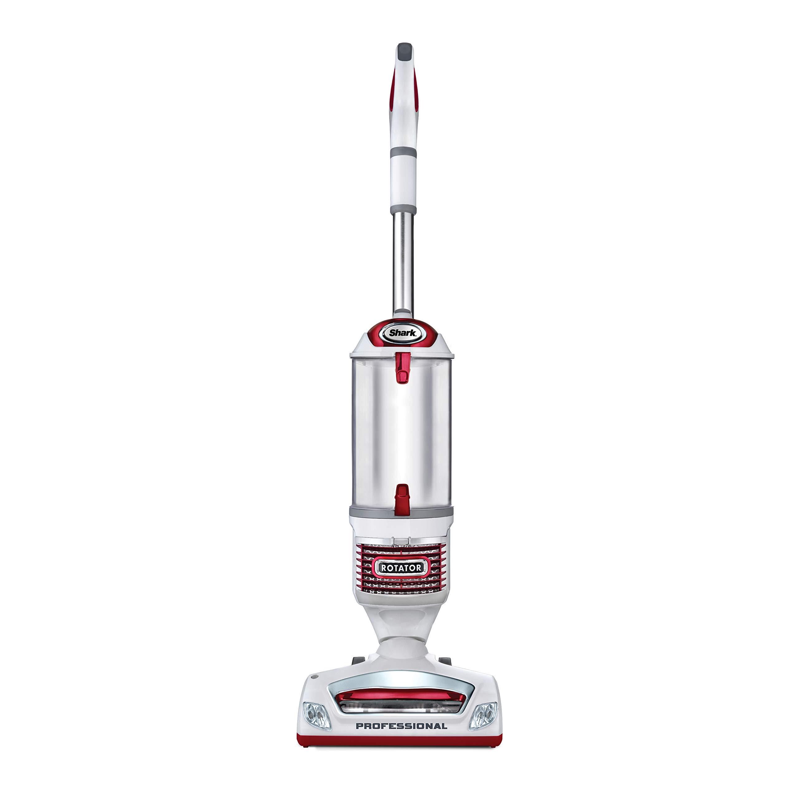 Shark NV501 Rotator Professional Lift-Away Upright Vacuum with HEPA Filter, Swivel Steering, LED Headlights, Wide Upholstery Tool, Dusting Brush & Crevice Tool, White/Red