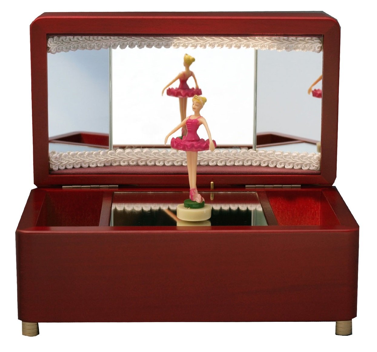 Ballerina Music Box Wine Swan Lake Pink Doll