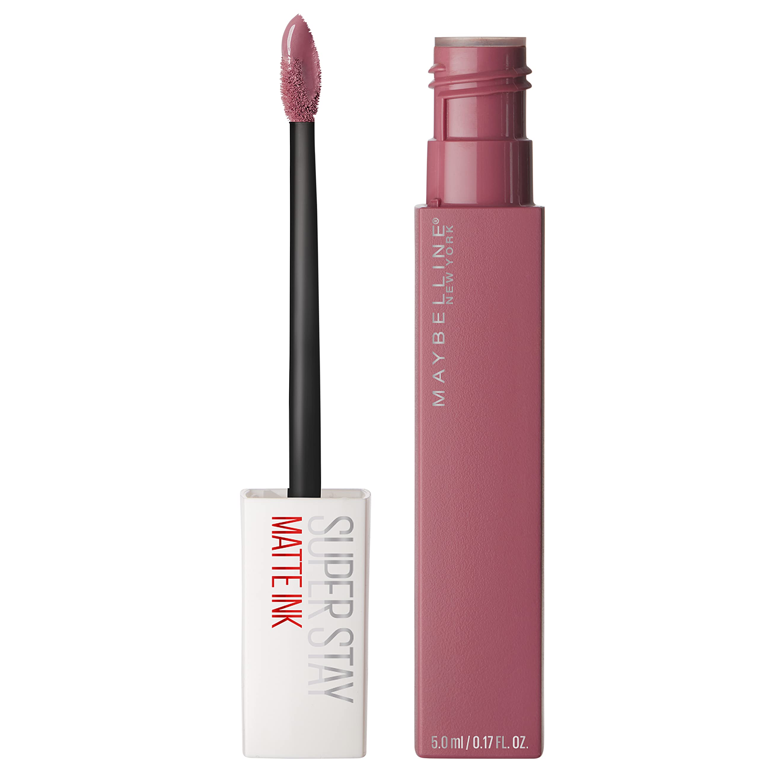 Maybelline Super Stay Matte Ink Liquid Lipstick Makeup, Long Lasting High Impact Color, Up to 16H Wear, Lover, Mauve Neutral, 1 Count