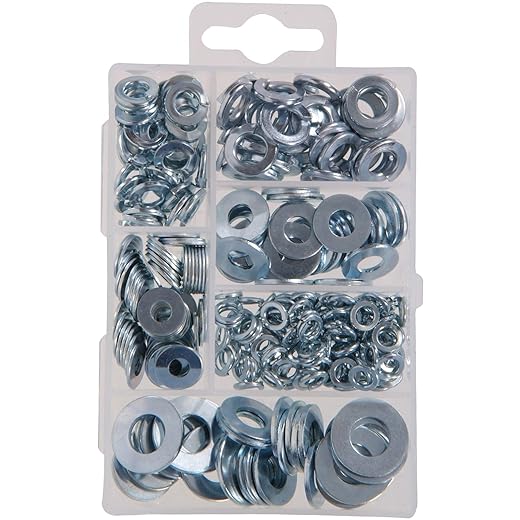 The Hillman Group 591521 Small Flat and Lock Washer Assortment, 270-Pack , Zinc