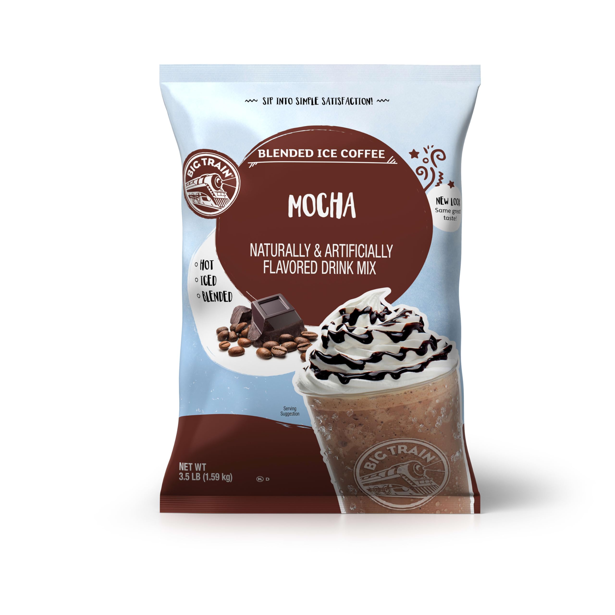 Big TrainMocha Blended Ice Coffee Beverage Mix, 3.5 Pound (Pack of 1)