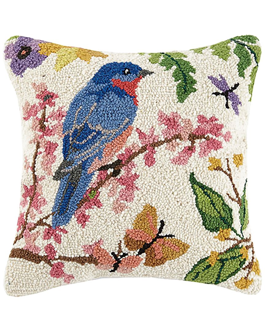 Peking Handicraft 30SER426C16SQ Bluebird Hook Pillow, 100% Wool and Cotton…