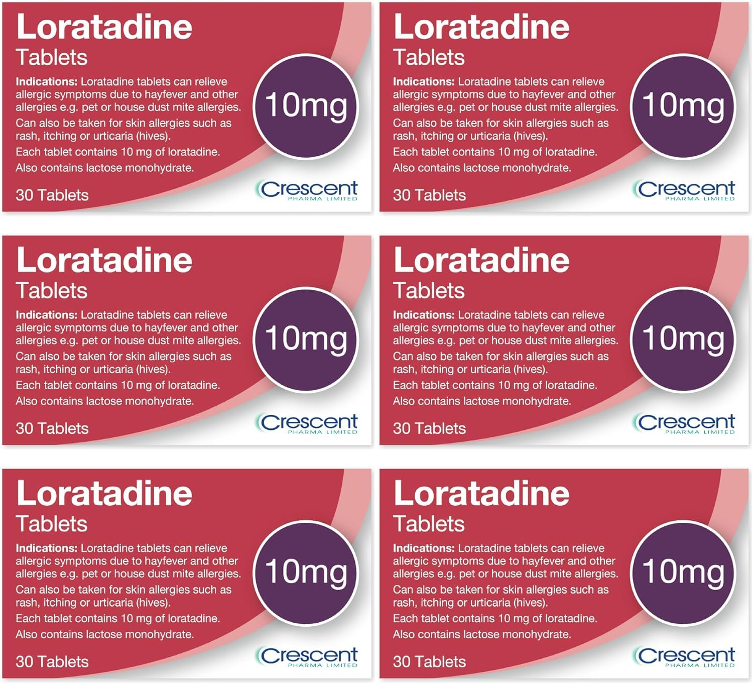 Hayfever and Allergies Tablets - Loratadine 10mg Tablets