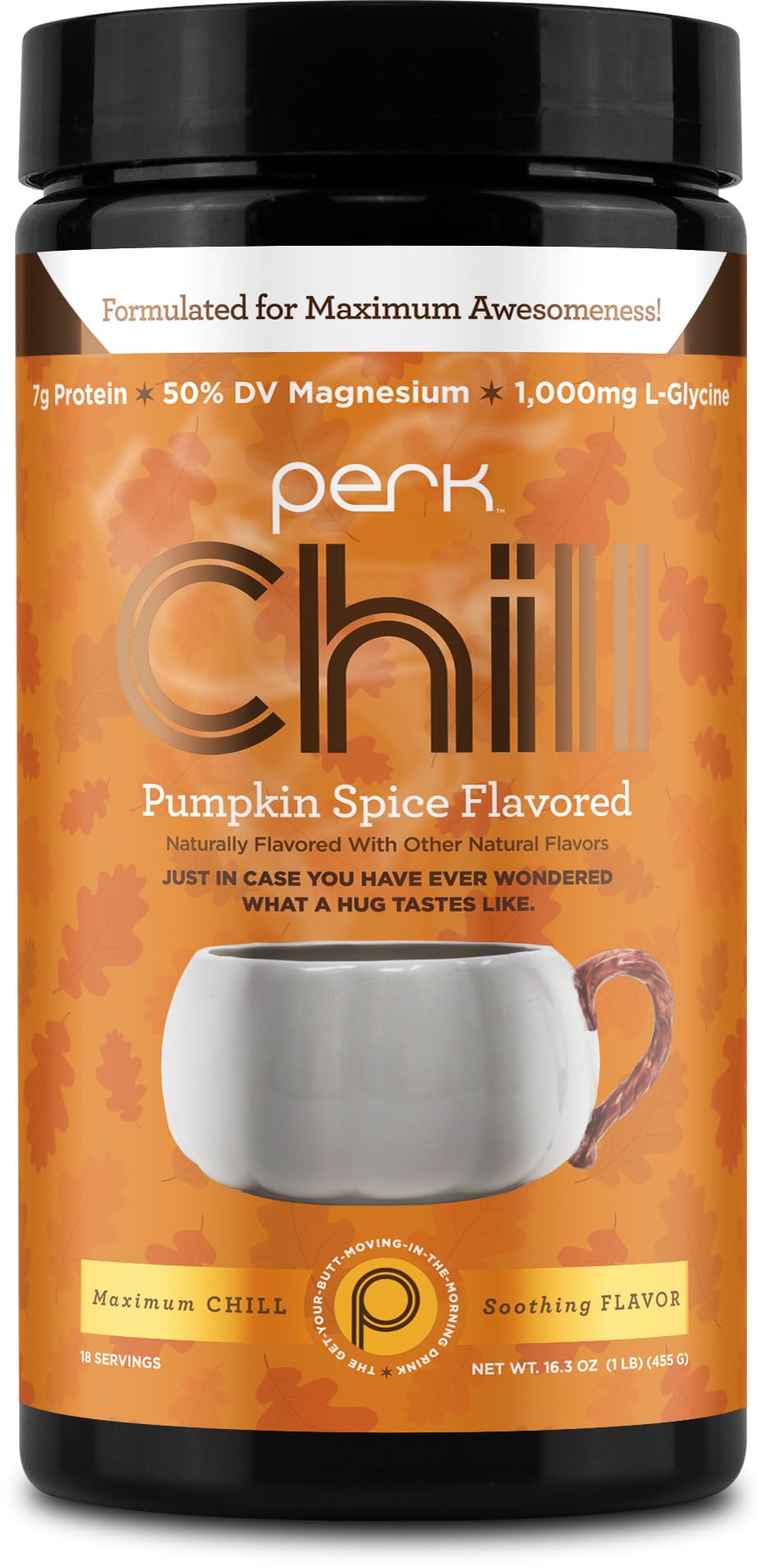 Perk Chill Pumpkin Spice Flavored Drink Mix (18 Servings) - Soothing Flavor