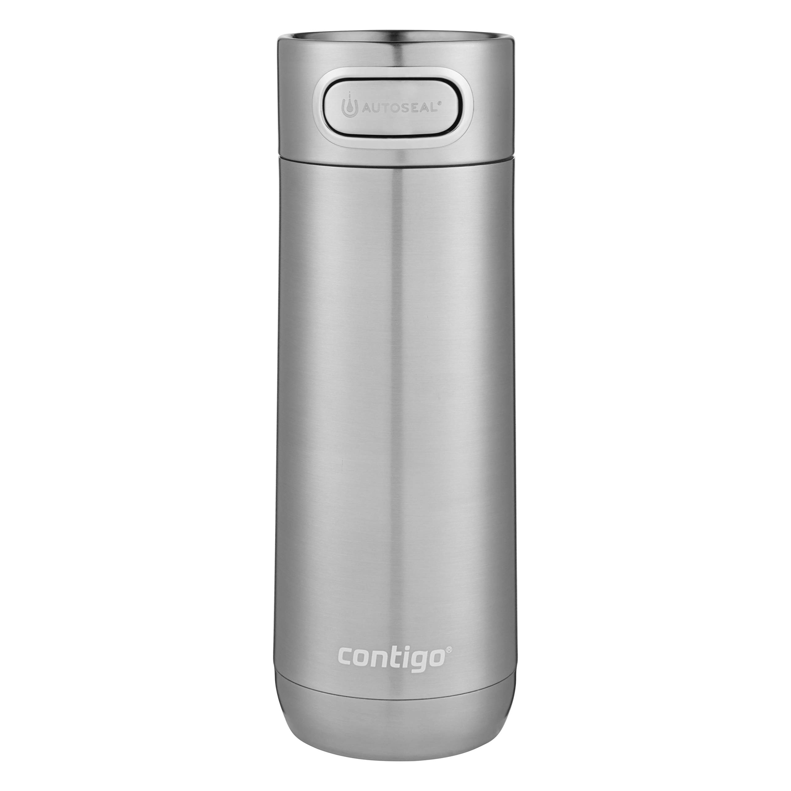 Contigo Luxe Vacuum-Insulated Stainless Steel Thermal Travel Mug, 16 Ounces, Stainless Steel