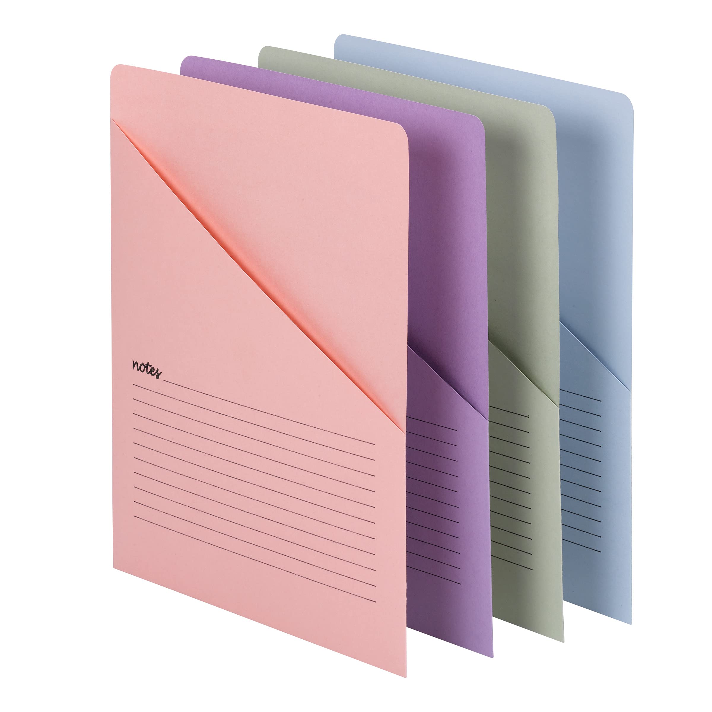 SMEADOrganized Up Notes Slash File Jacket, Letter Size, Assorted Colors, 12 per Pack (75429)