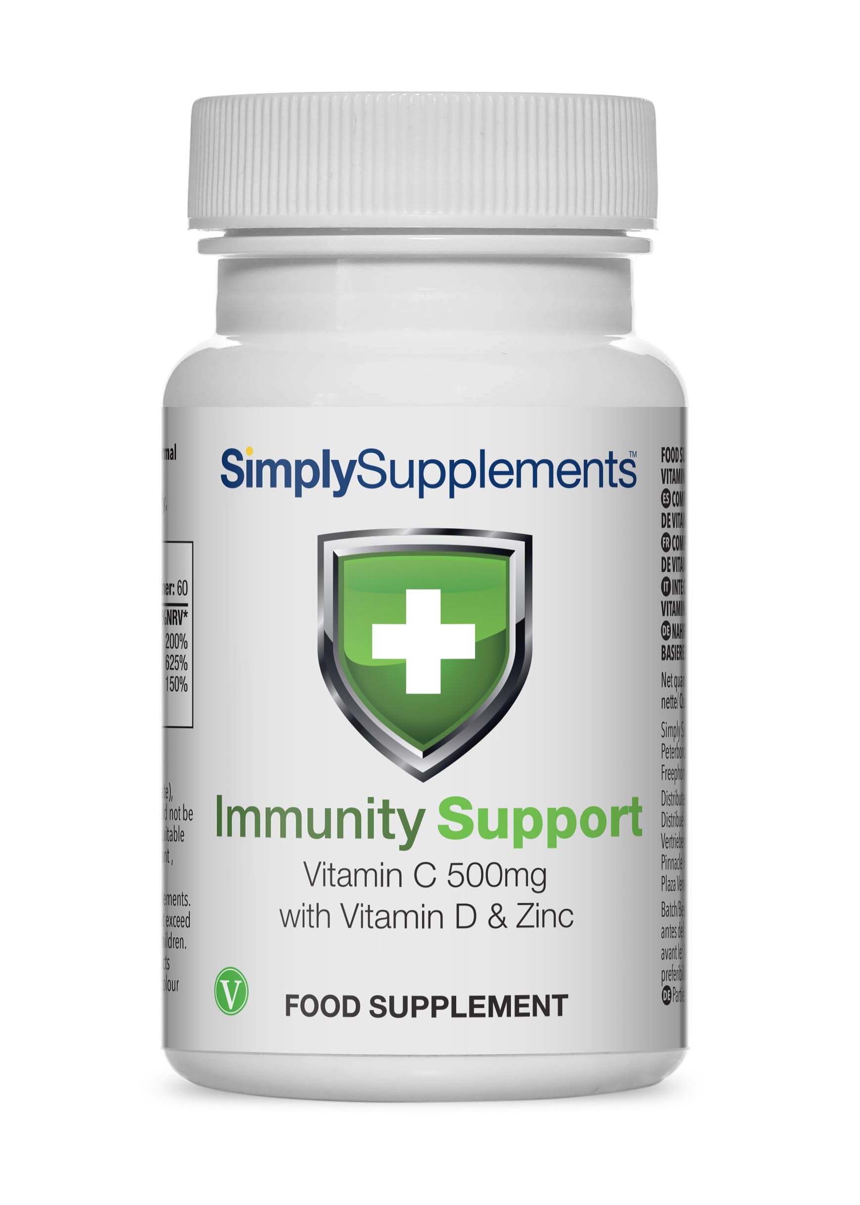 Vitamin C, D and Zinc Capsules for Immunity Support | One-a-Day Formula | 60 Fast Release Capsules = 2 Months’ Supply | Vegan Friendly | Manufactured in The UK