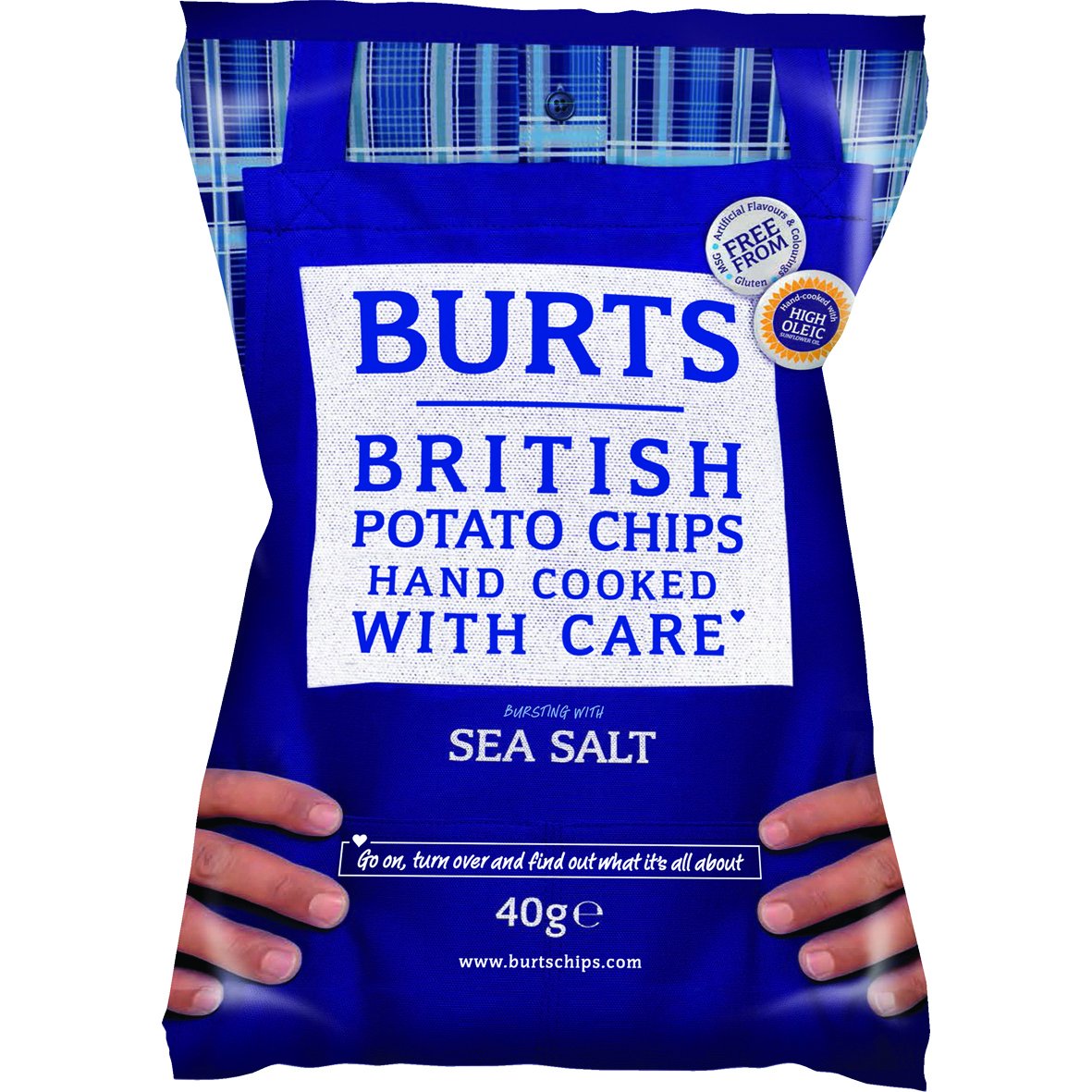 BurtsPotato Chips Sea Salted 40 g (Pack of 20)