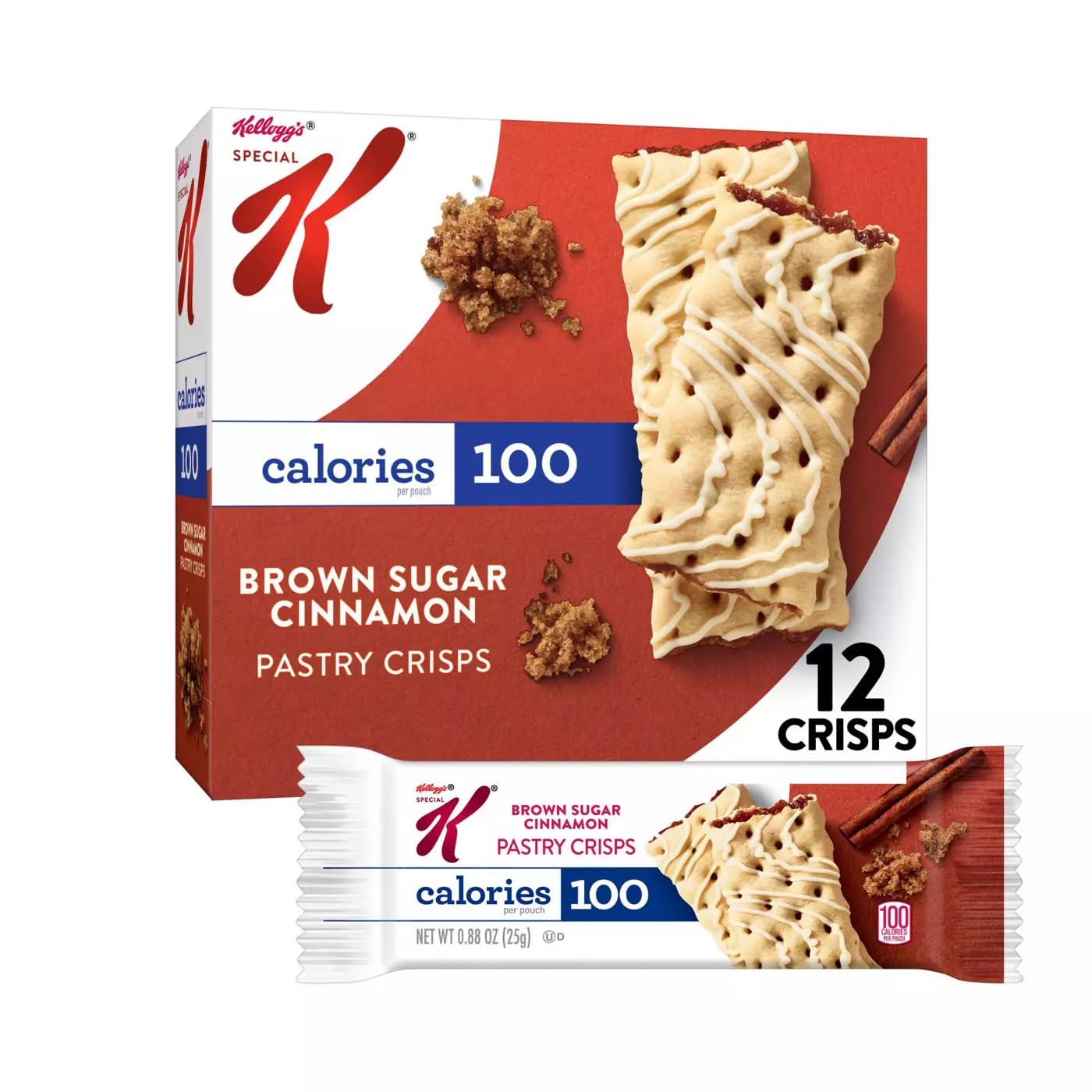 Kellogg'sSpecial K Pastry Crisps Brown Sugar Cinnamon, 12 ct (Pack of 2)