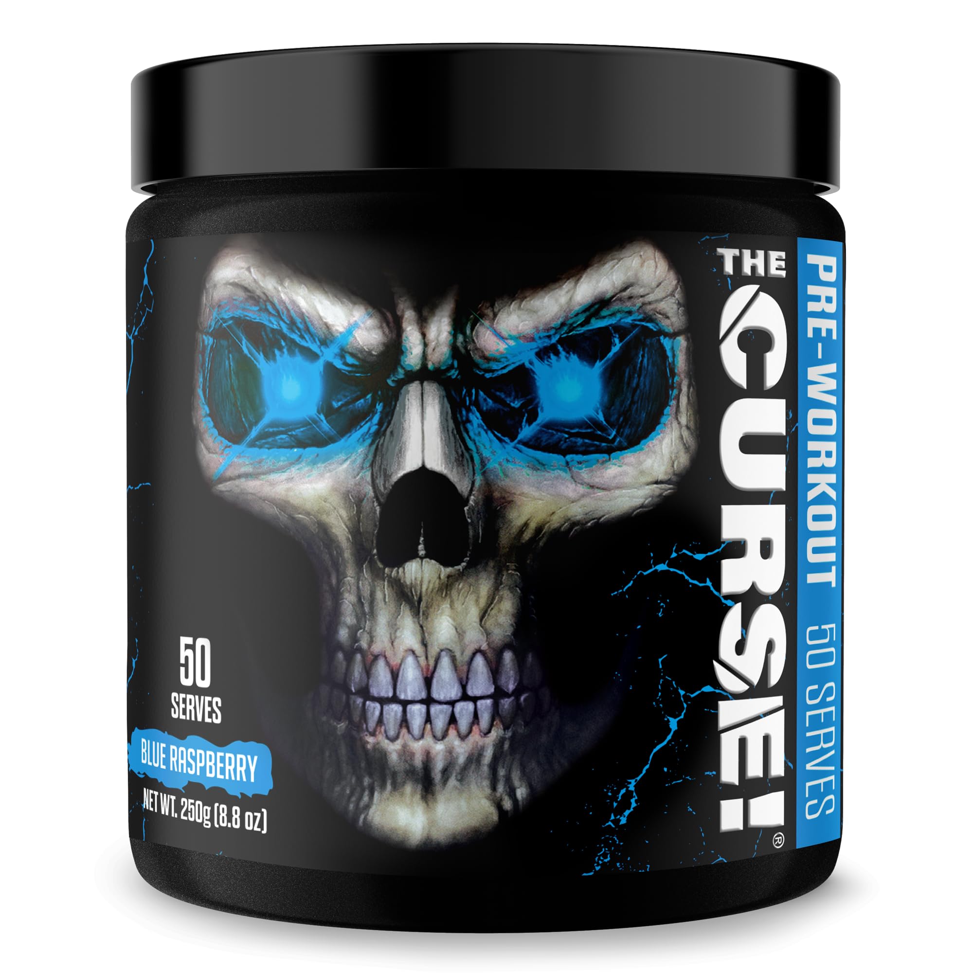 JNX SPORTSThe Curse! Pre Workout Powder - Blue Raspberry 50 Servings | Preworkout: Boost Strength, Energy + Focus for Men & Women | Caffeine, Beta-Alanine, Creatine & L-Citrulline