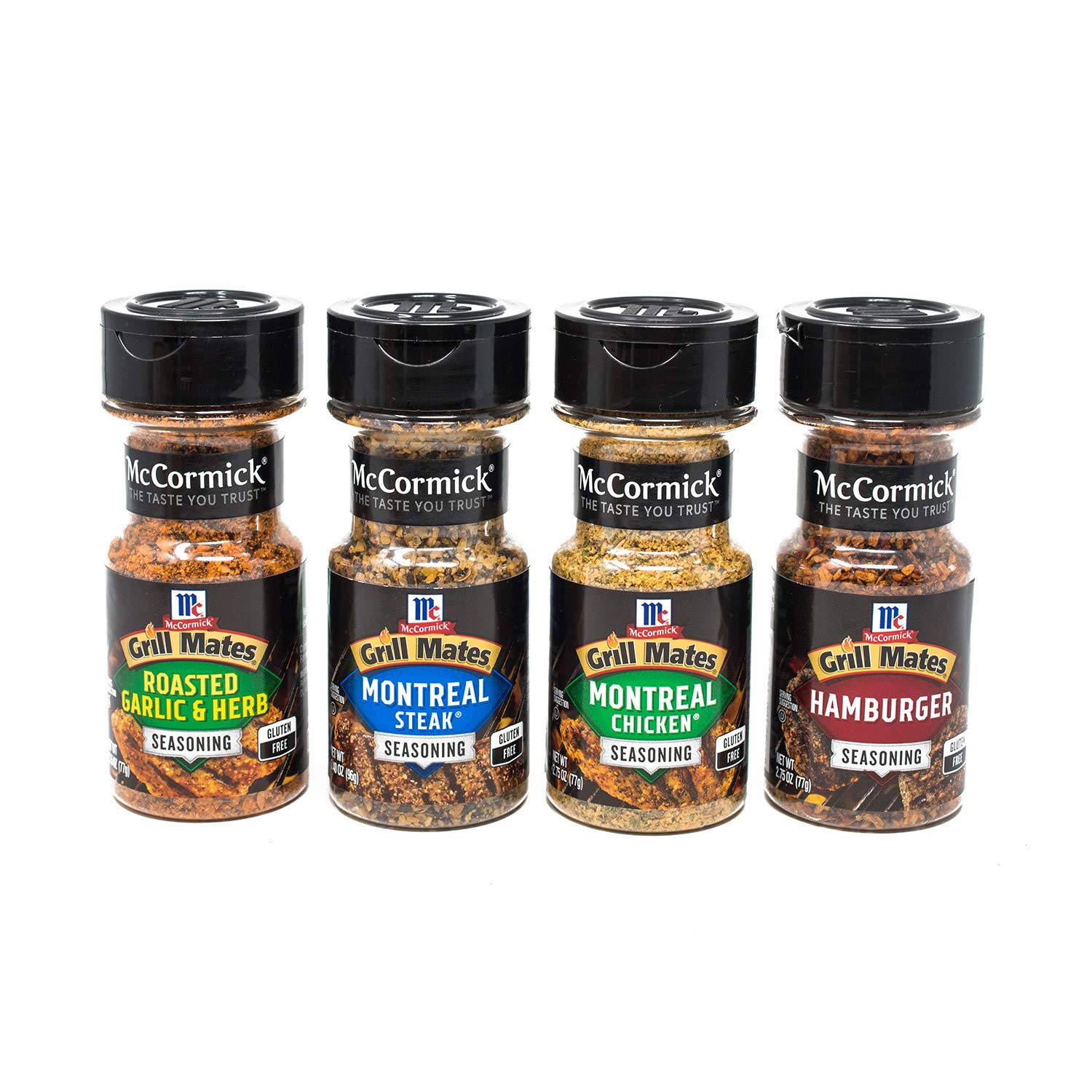 McCormick Grill MatesSpices, Everyday Grilling Variety Pack (Montreal Steak, Montreal Chicken, Roasted Garlic & Herb, Hamburger), 4 Count