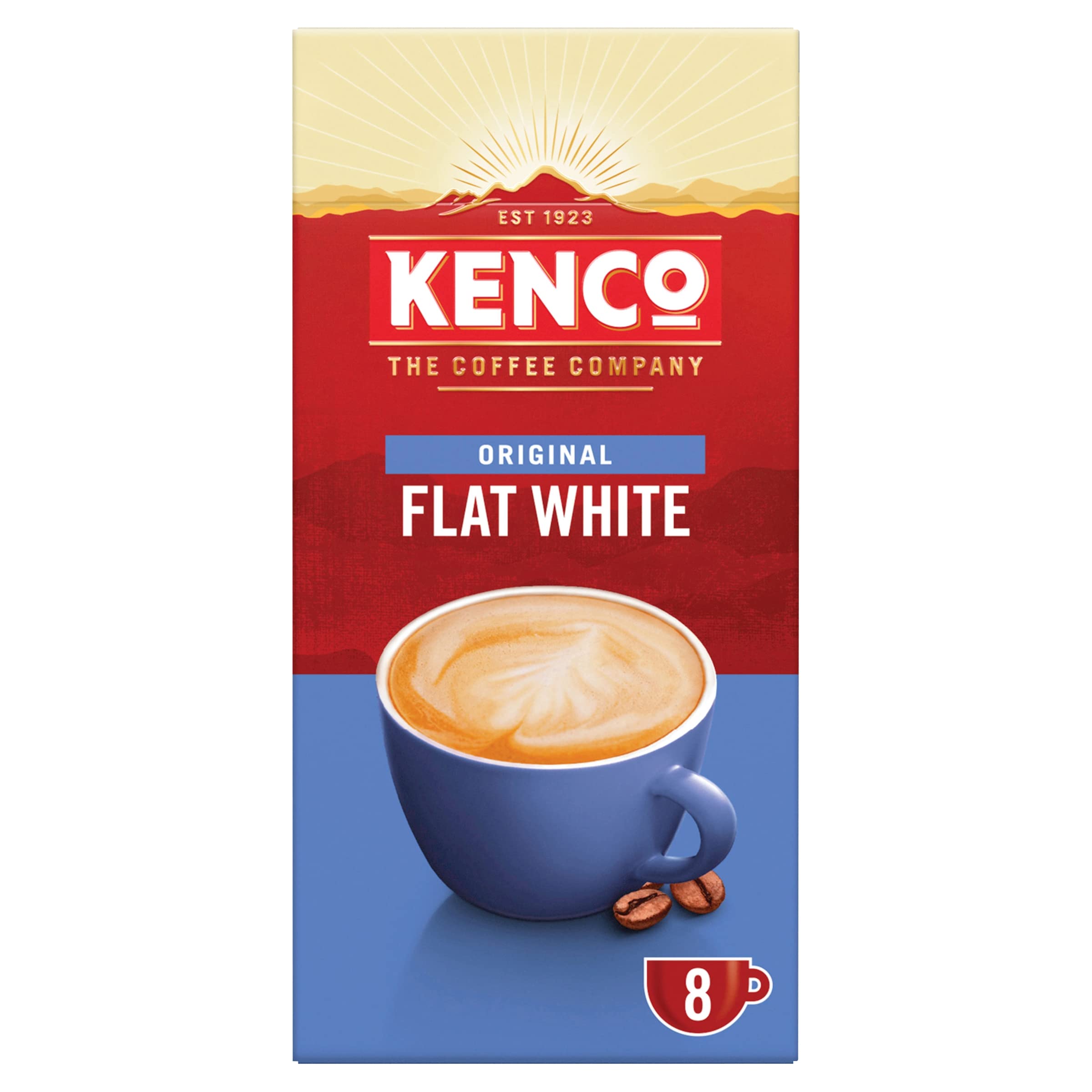 Kenco Flat White Instant Coffee Sachets x8