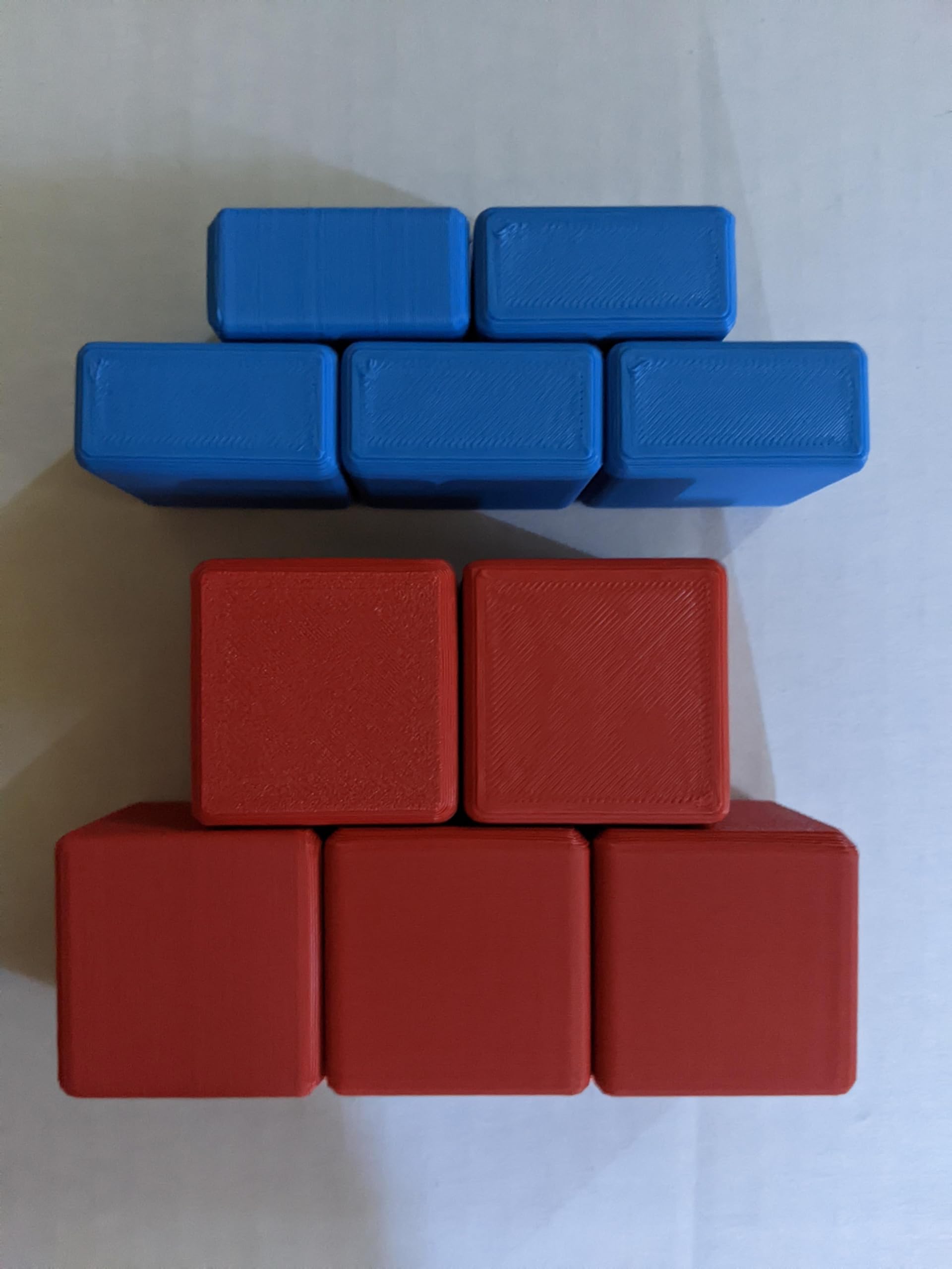 Red and Blue Pressure Blocks for NYS Earth and Space Science Required Lab. Large Class Set consisting of 12 Sets of 10 Blocks. (120 Blocks Total)