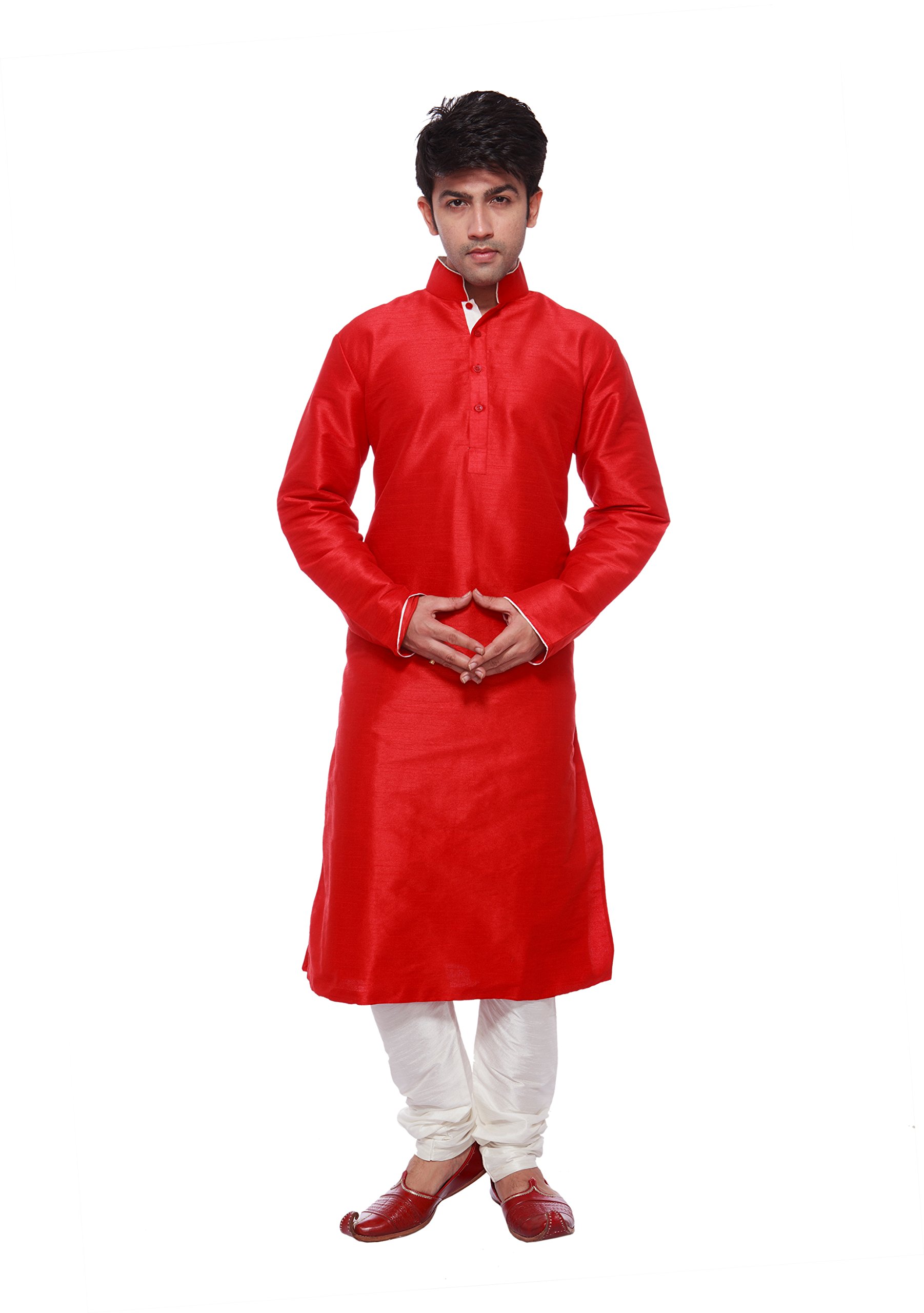 AMORAMen's Designer Kurta & Churidhar Set