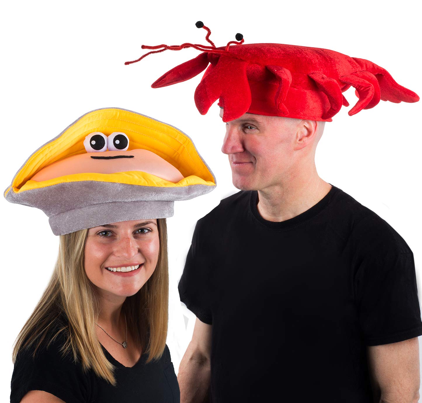 Lobster Hat - Clam Hat - Under The Sea Hats - Fish Hats - Novelty Hats - Costume Hats - 2 Pack