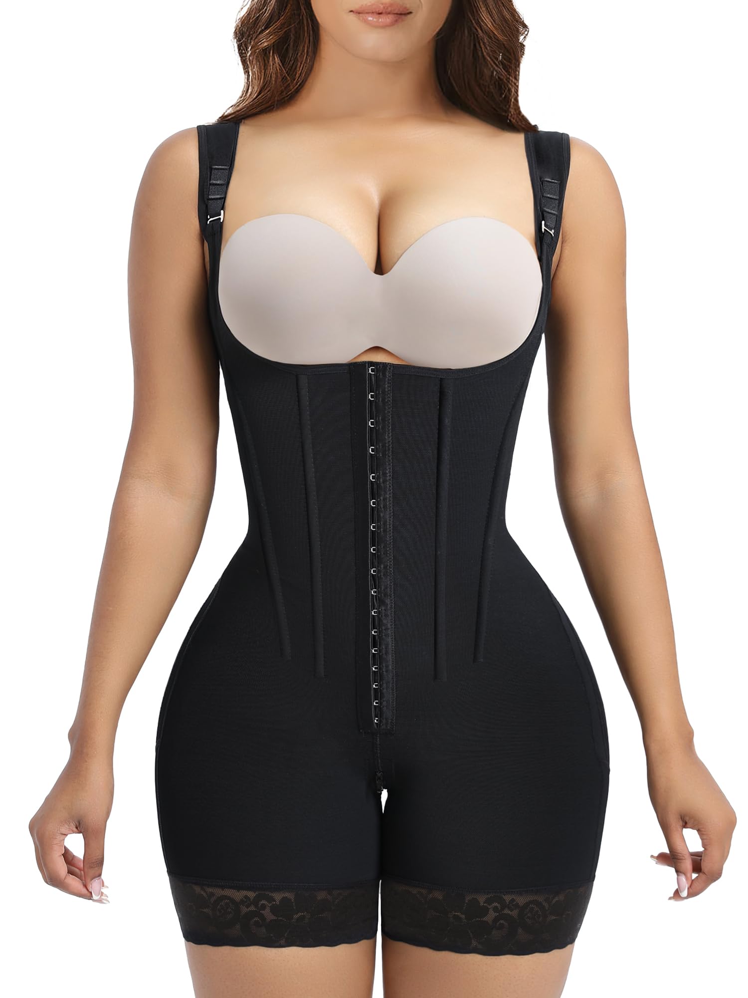 YIANNAFajas Colombianas Moldeadoras Shapewear Tummy Control Body Shaper Postpartum Butt Lift Compression Garment with Bones