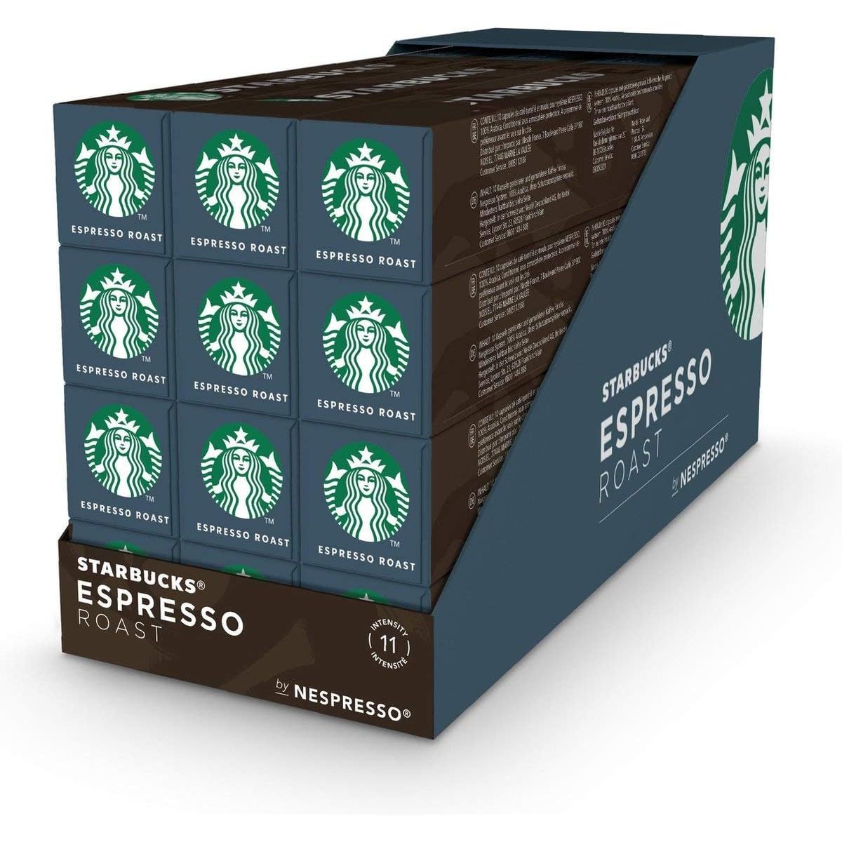 Starbucks Nespresso Capsules,120 Capsule Box, All Flavors (120-count single serve capsules, compatible with Nespresso Original Line System) (Espresso Dark Roast)