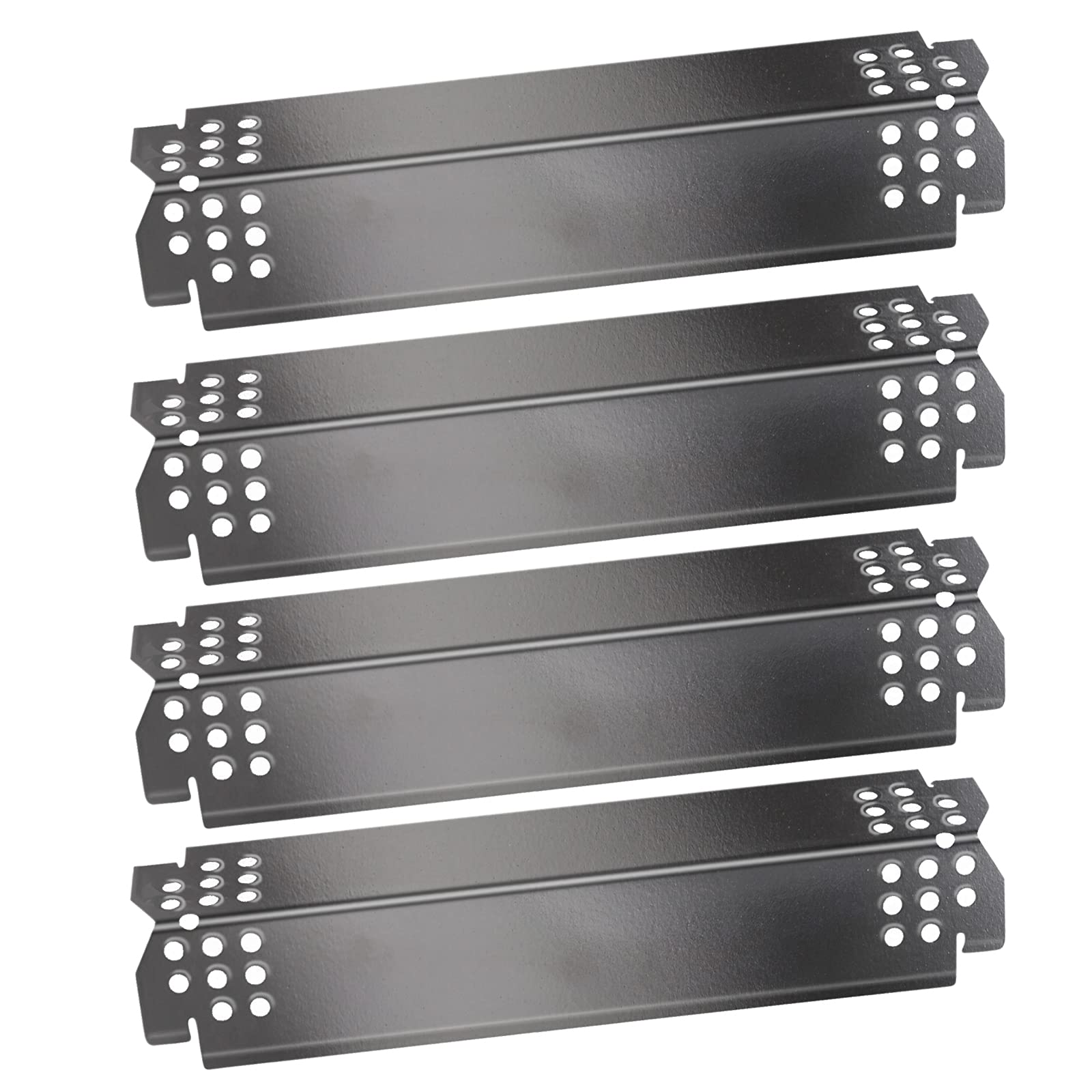 Hongso 4-Pack 14 9/16" Porcelain Steel Heat Plates Replacement Parts for Nexgrill 720-0830H,720-0864,720-0864M Gas Grill and Other Grill Models,Heat Shield Tent, Burner Cover, Flame Tamer,PPC0054