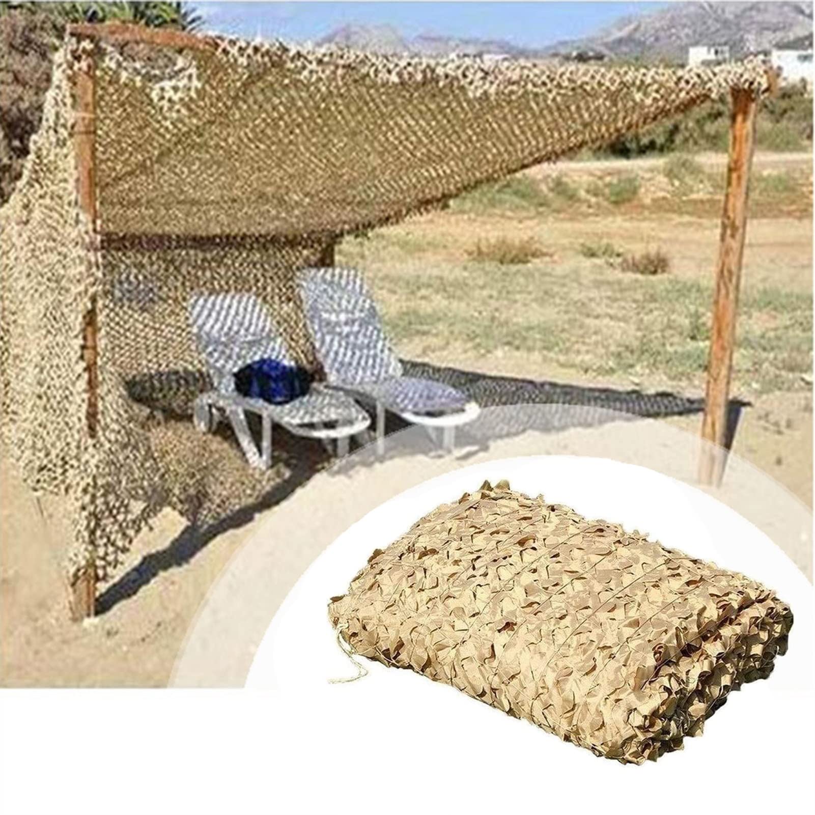 Camouflage Net Beige Pergola Sunshade 2 * 3m 3 * 3m 3 * 5m 5 * 6m Decorative Camo Netting for Garden, Backyard, Theme Party (Size : 10x12m)