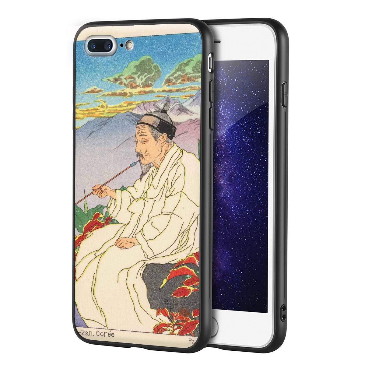 Paul Jacoulet for iPhone 7 Plus&iPhone 8 Plus Case/Art Cellphone Case/Giclee UV Reproduction Print on Mobile Phone Cover(Hokkan is Korea)