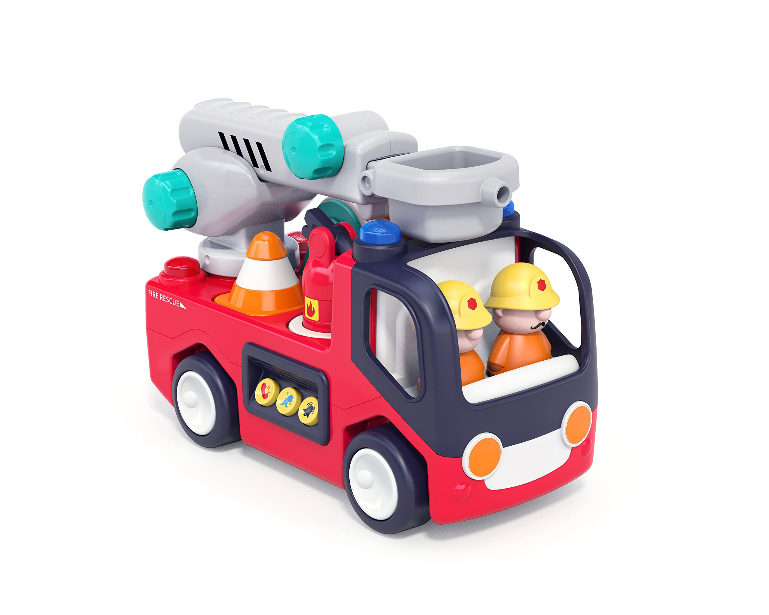 HOLA Fire truck with lights music electric sensors multifunctional toys for boys girls gift