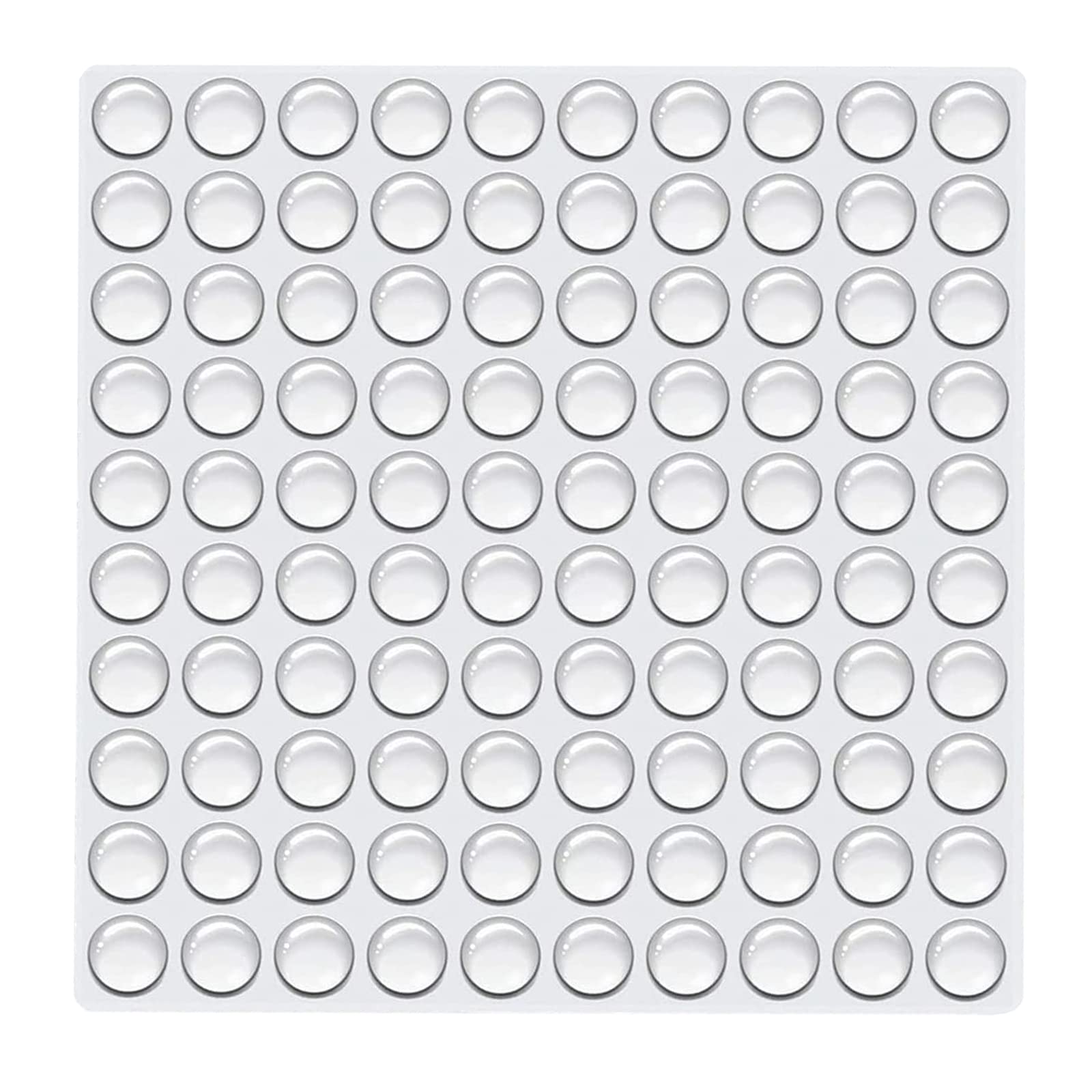 TCPENG® 100PCS Clear Rubber Feet, Small Self Adhesive Pads, Sticky Rubber Dots, Non-Slip Cabinet Stoppers, Furniture Buffers — Hemispherical Silicone Pads for Door Furniture