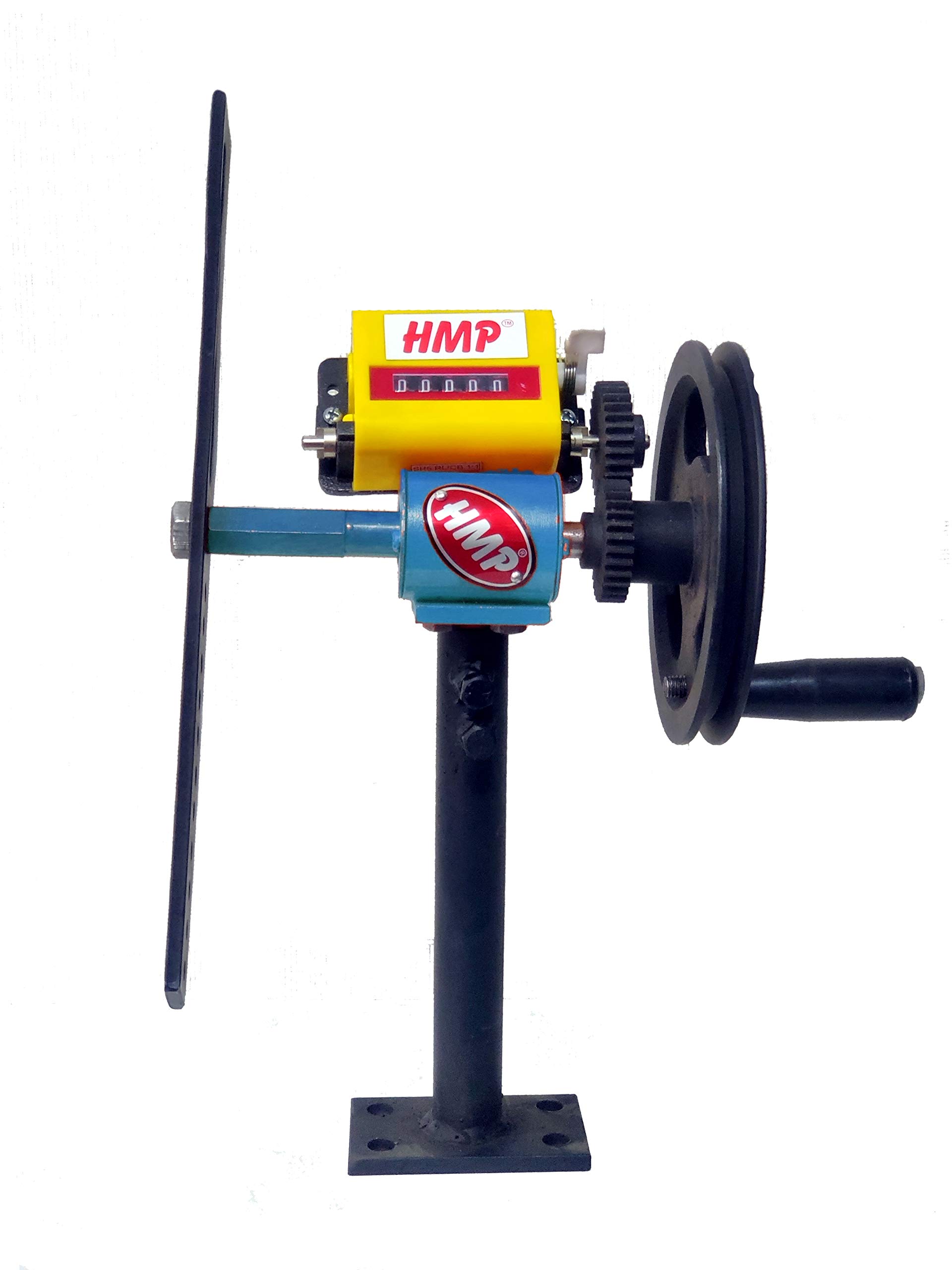 HMP (Right Hand Drive) 1/1 Manual Hand Operated Motor Coil Winding Machine with Casting Gears (Made in India) (Blue Colour)