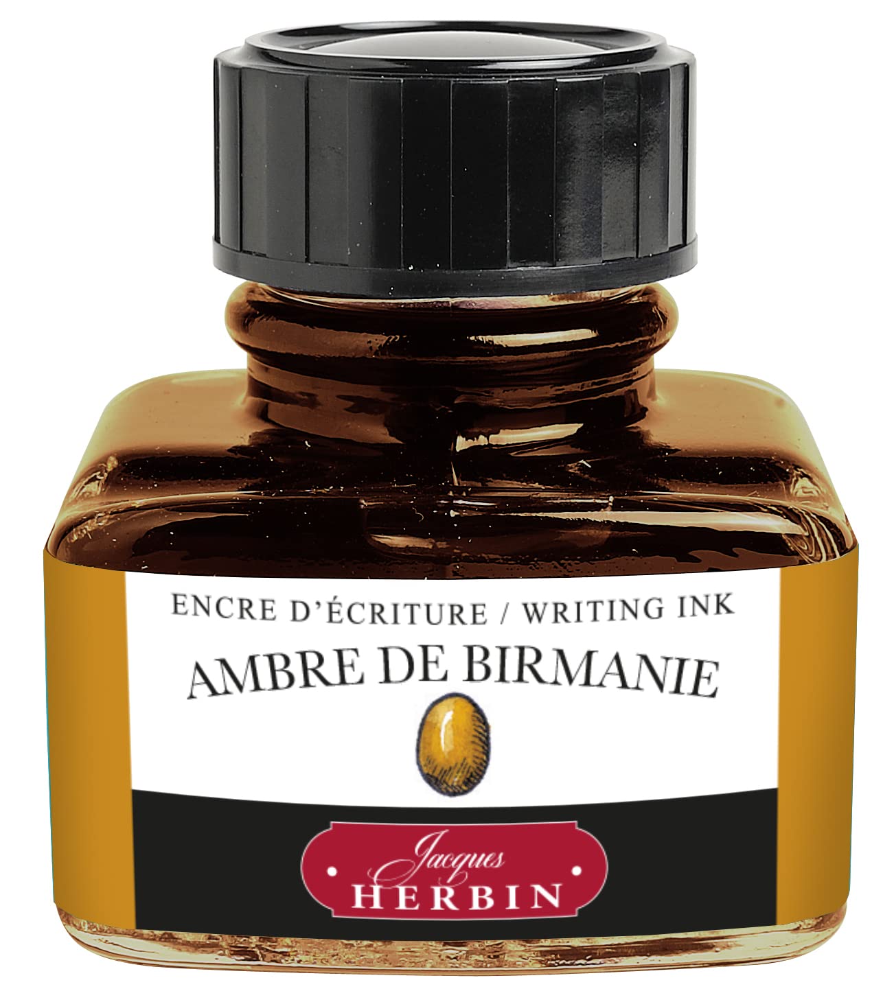 J. Herbin Fountain Pen Ink - 30 ml Bottled - Ambre de Birmanie