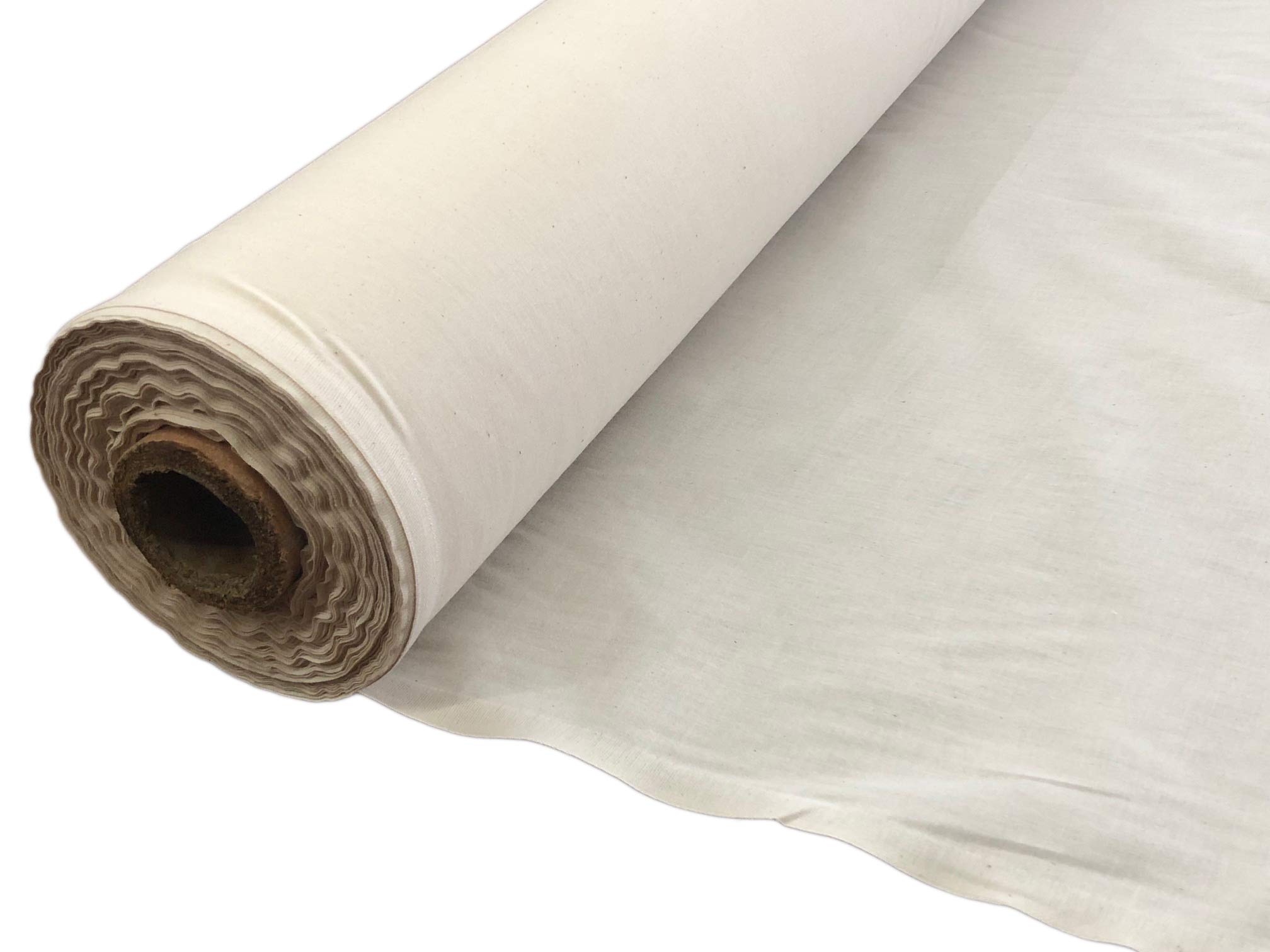 AK TRADING CO. 60" Wide Natural Muslin, 100% Cotton Fabric, Unbleached-5 Yards