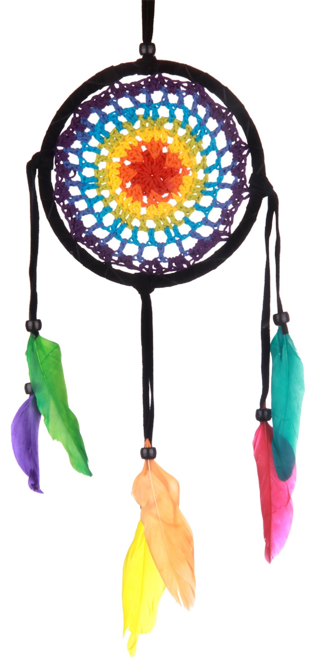 Woru Dream Catcher crocheted, colored Dreamcatcher in different Diameters, Diameter: 12 cm