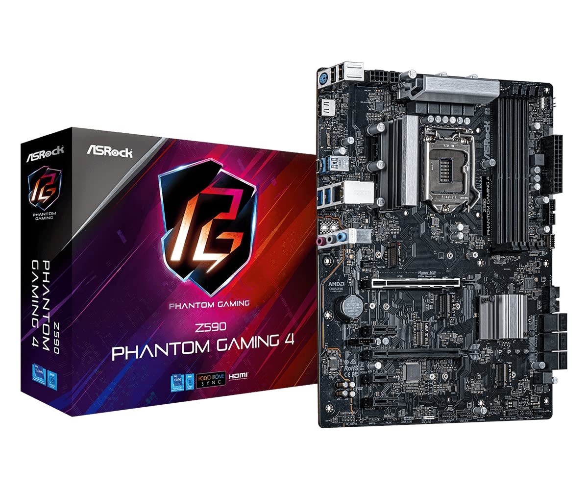 ASRock Z590 Phantom Gaming 4 Intel LGA 1200 Socket ATX Motherboard