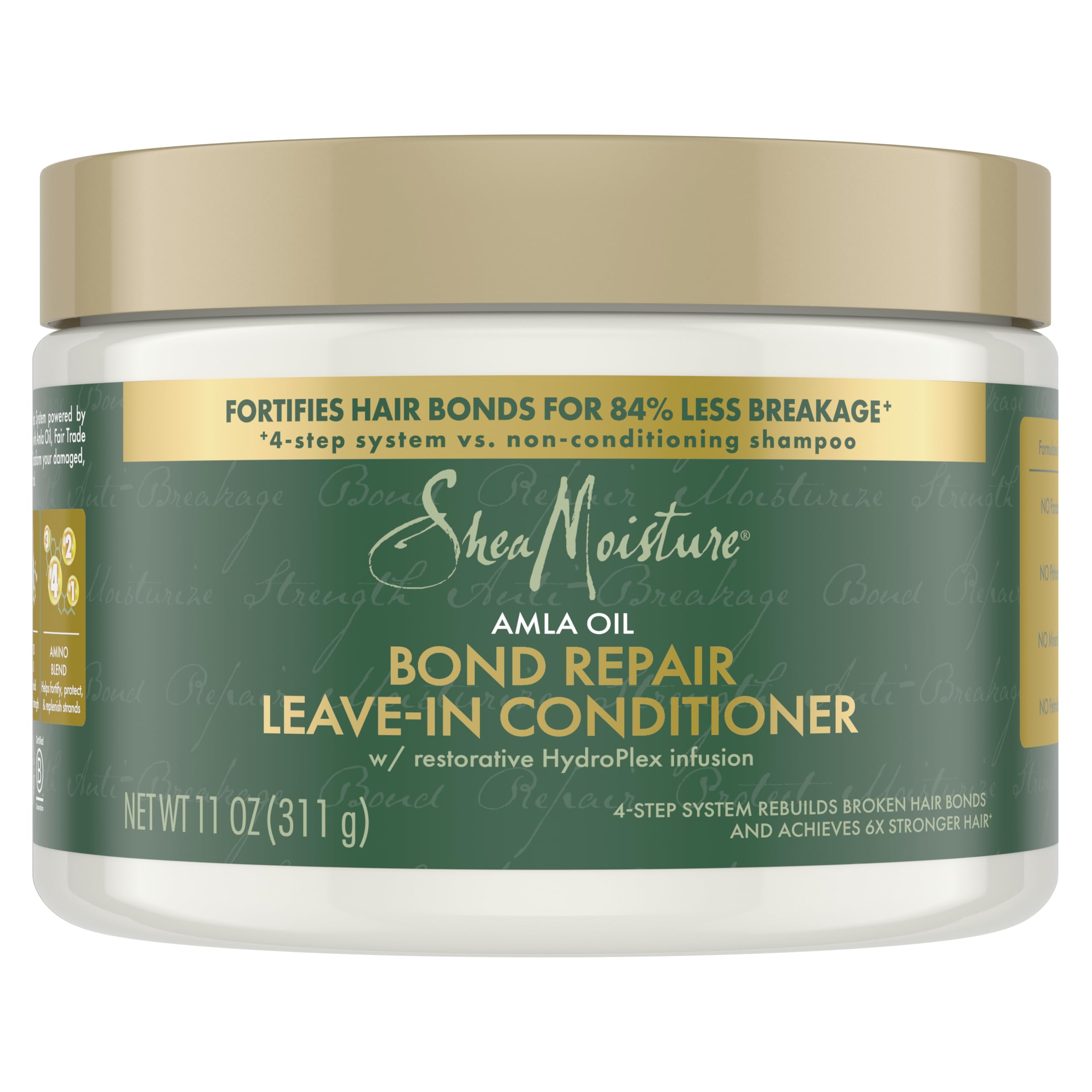 SheaMoistureBond Repair Leave-In Conditioner Amla Oil to Strengthen and Repair Curls with Restorative HydroPlex Infusion 11 oz