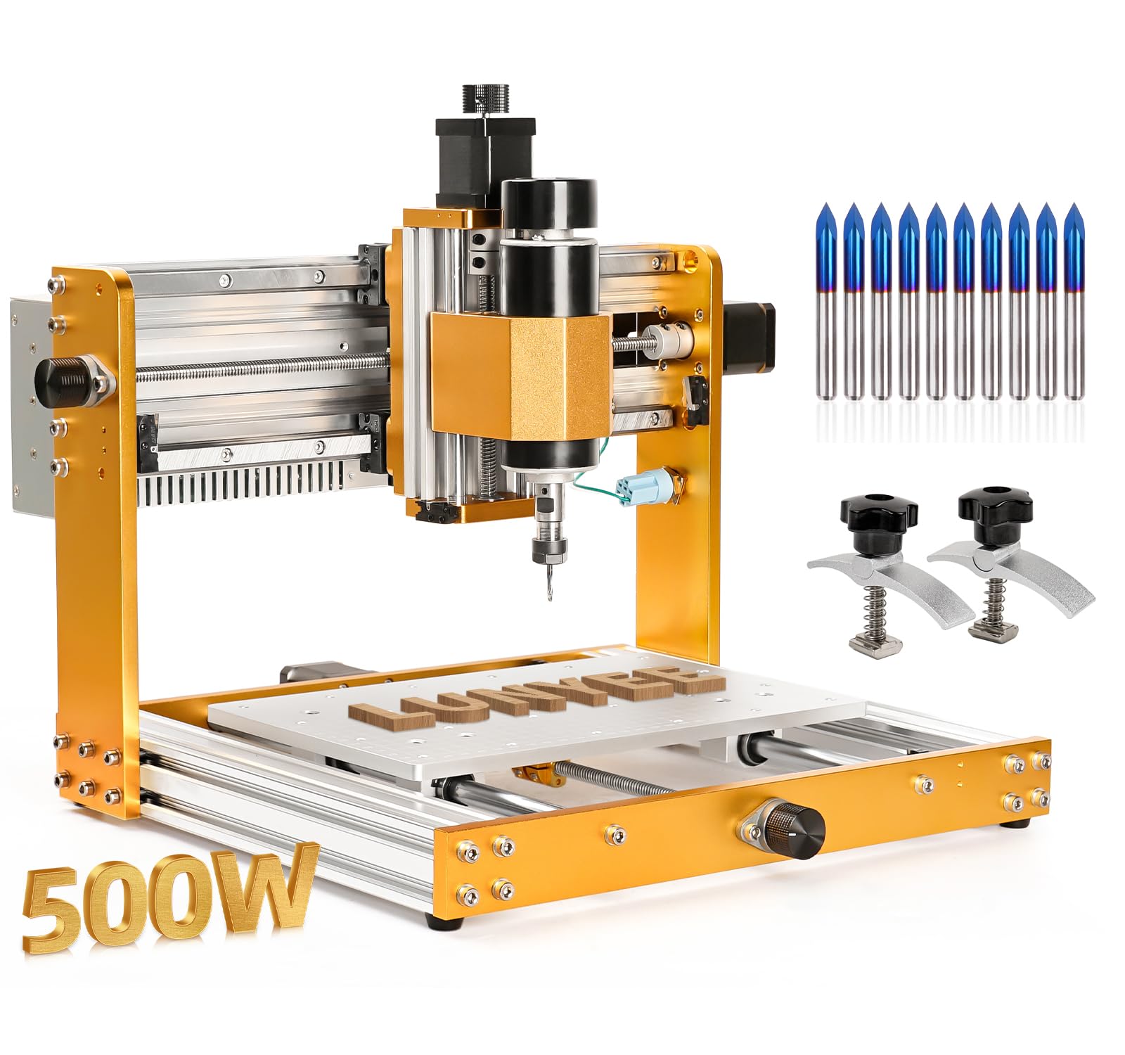 3018 Pro Ultra CNC Machine + 1/8" Shank 60deg 0.1mm V-Bit