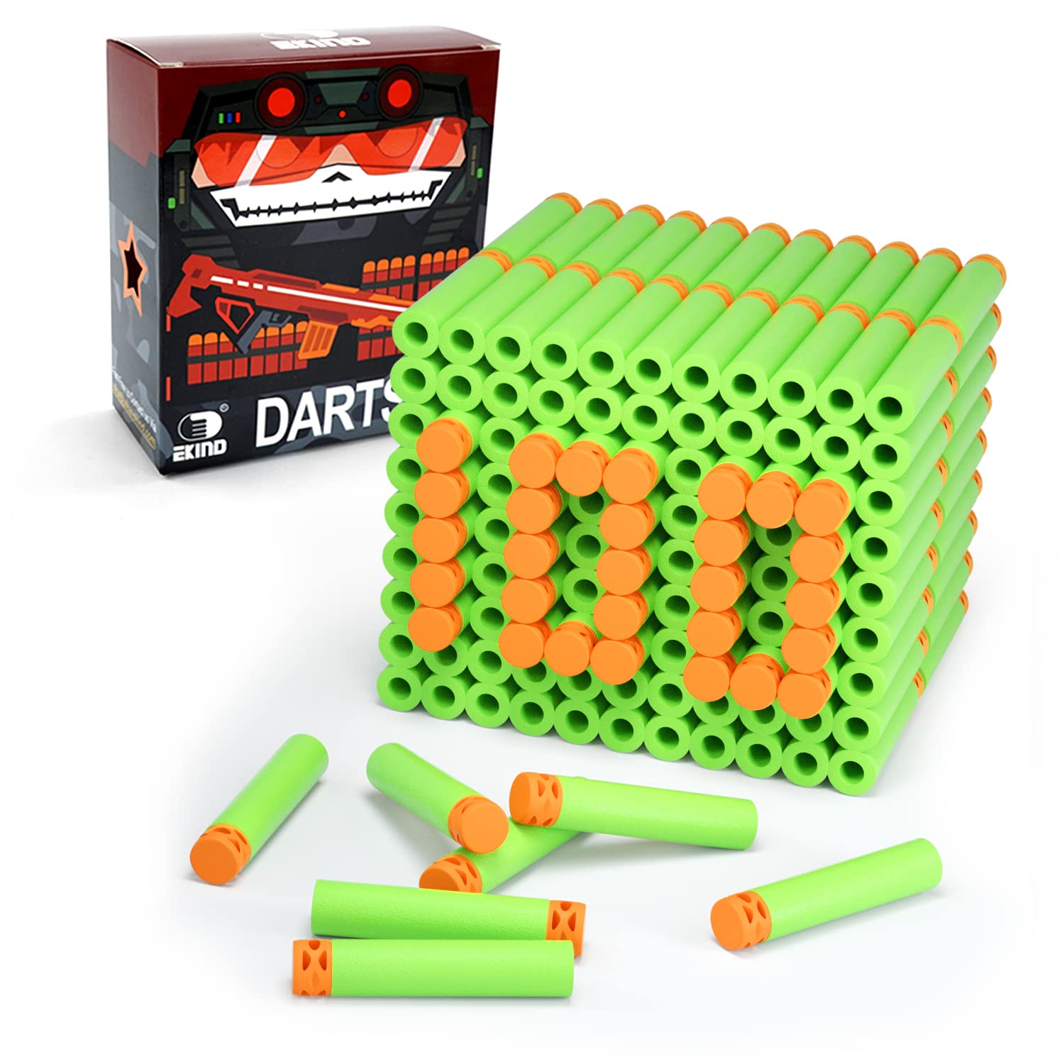 EKIND 100 Pcs Waffles Darts Refill Pack Foam Bullet Compatible for NERF N-Strike Series Blaster