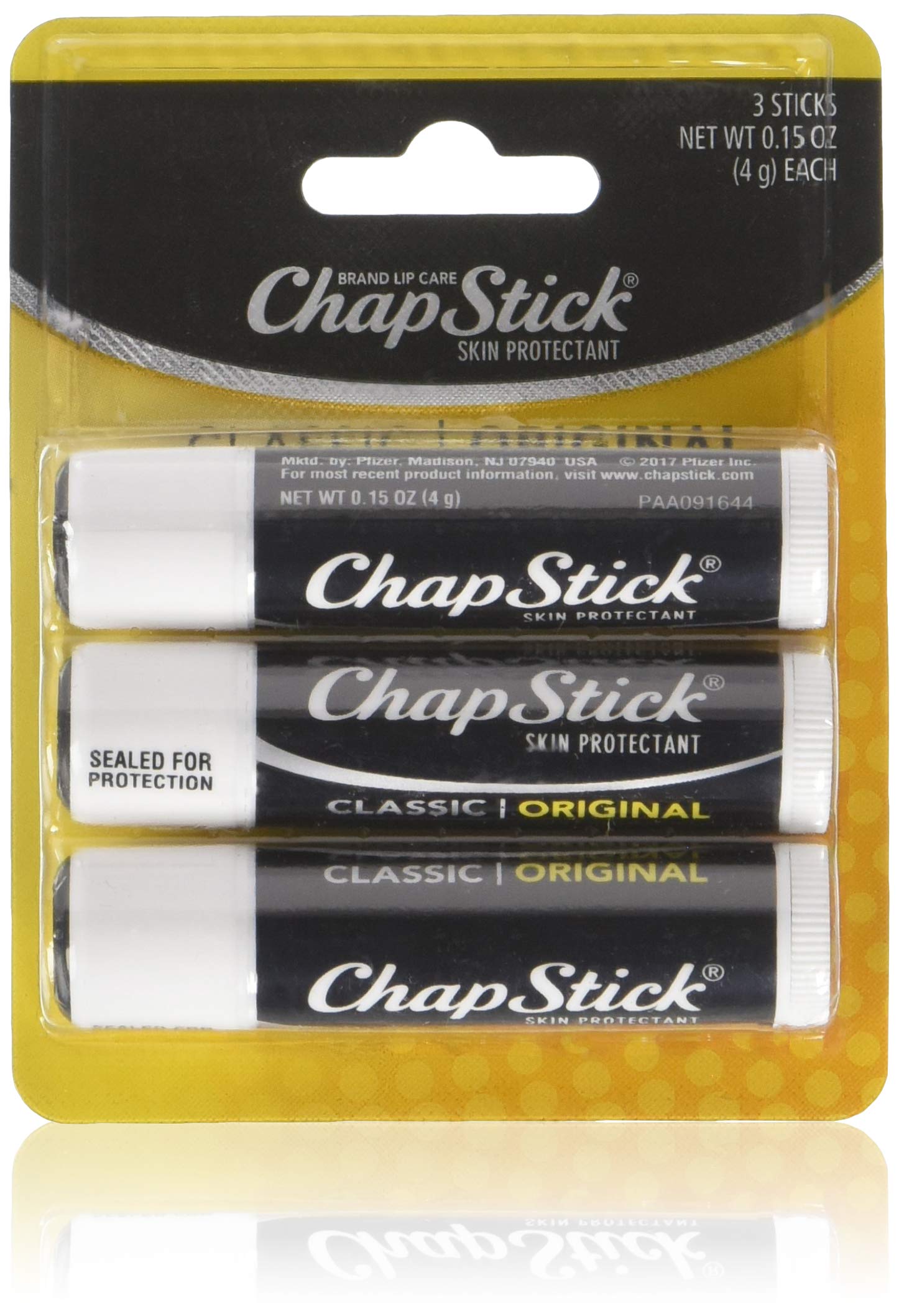 ChapStickClassic Original Lip Balm 0.15oz, 3 Pack