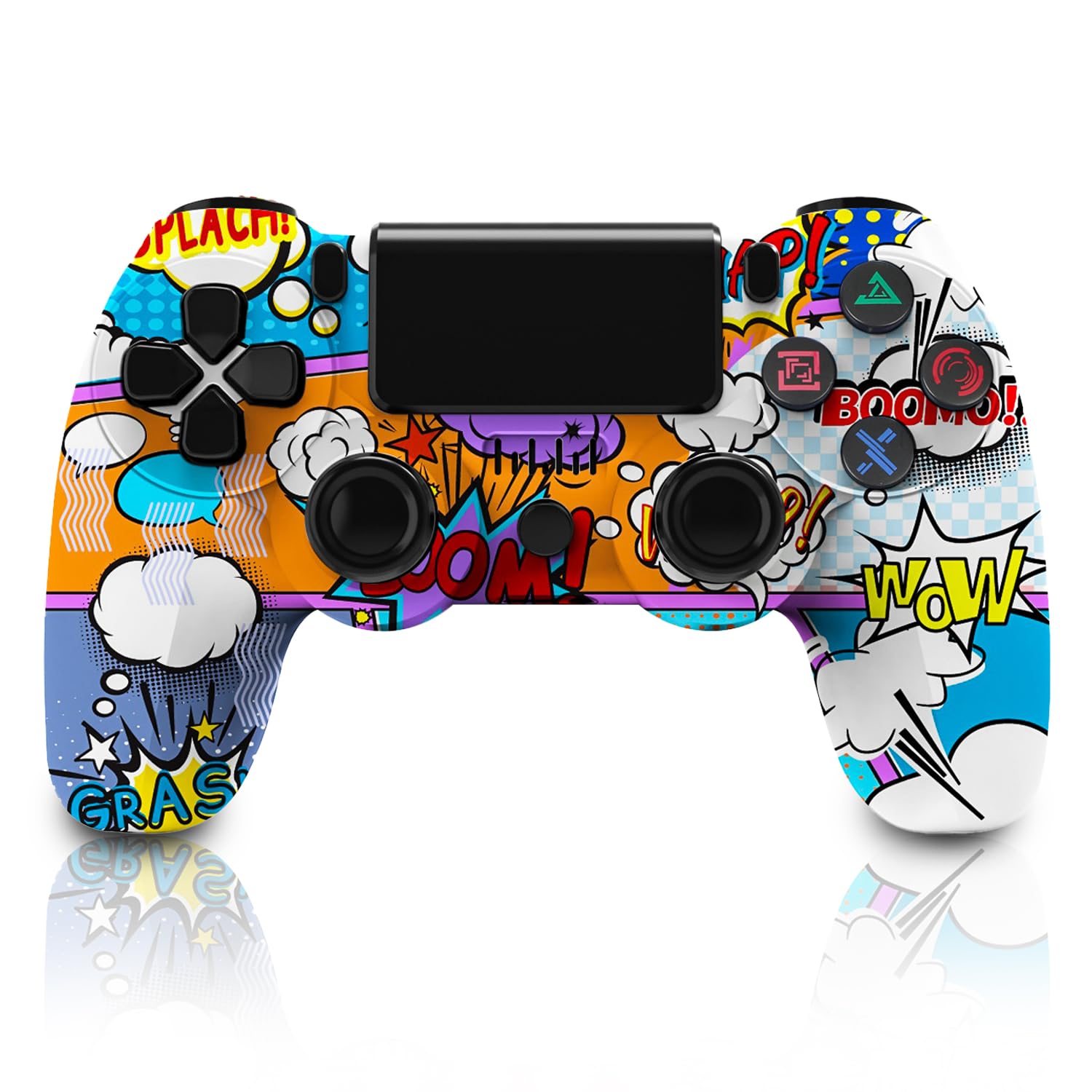 PS-4 Wireless Controller, Wireless Controller with Double Shock/Stereo Headset Jack/Touch Pad(Graffiti Style) (A-1)