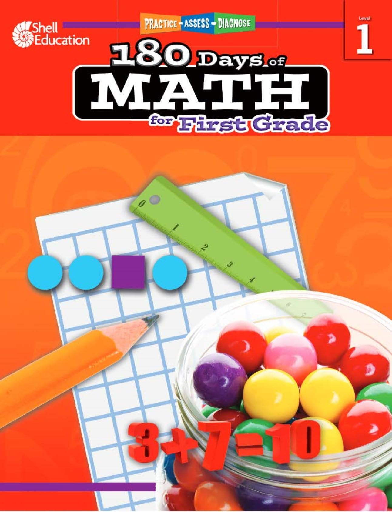 Shell Education 180 Days of Math for First Grade (180 Days of Practice) 1st Edition