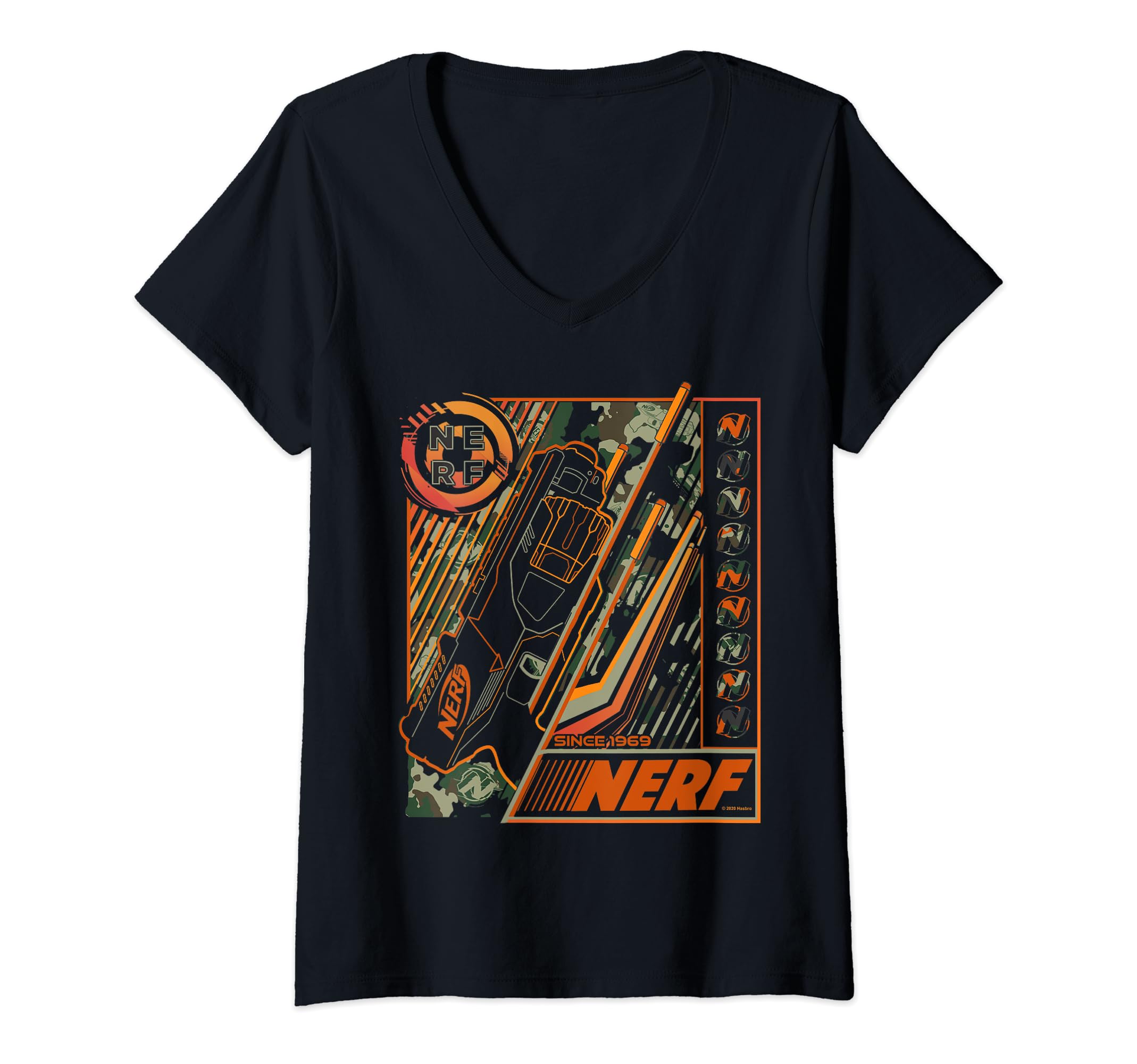 Nerf Blaster Since 1969 Poster V-Neck T-Shirt