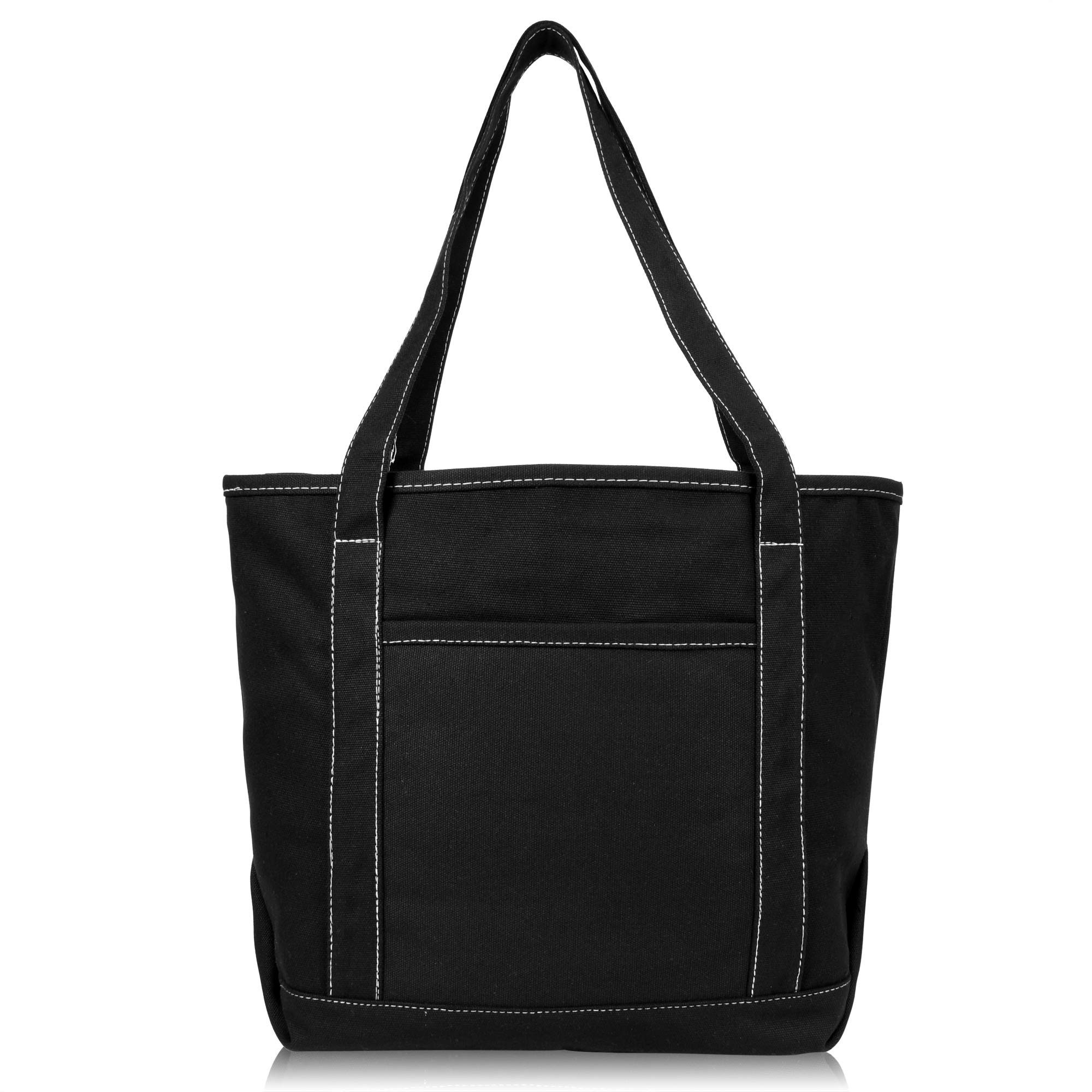 20" Solid Color Cotton Canvas Shopping Tote Bag (Exclusive Edition)