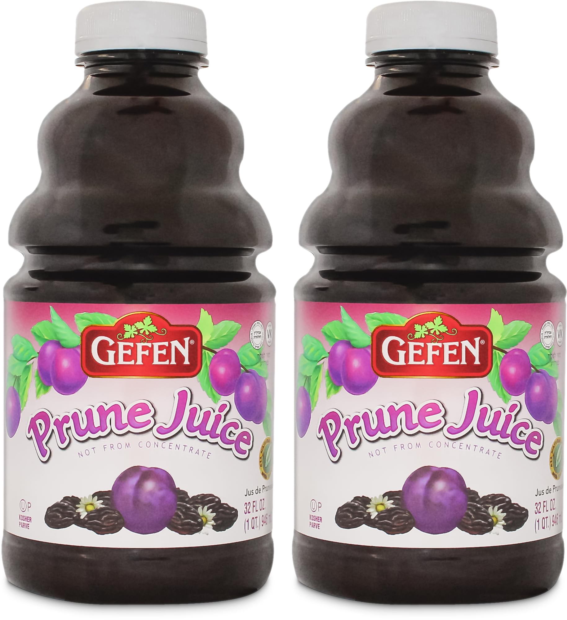 Gefen All Natural Prune Juice 32oz (2 Pack)