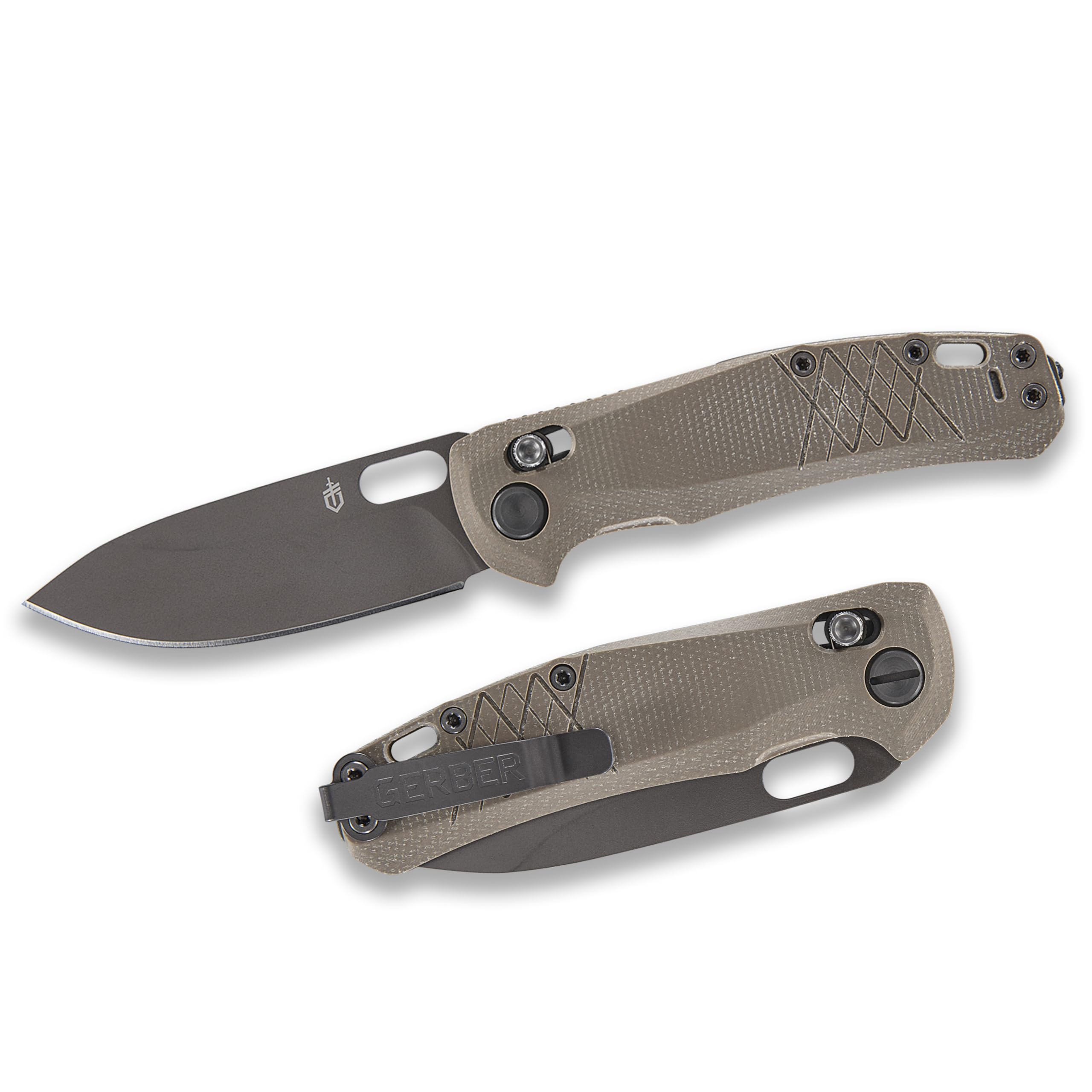 GERBERGear Scout Pocket Knife - 3.2" Plain Edge Blade Folding Knife - EDC Gear and Equipment - Micarta