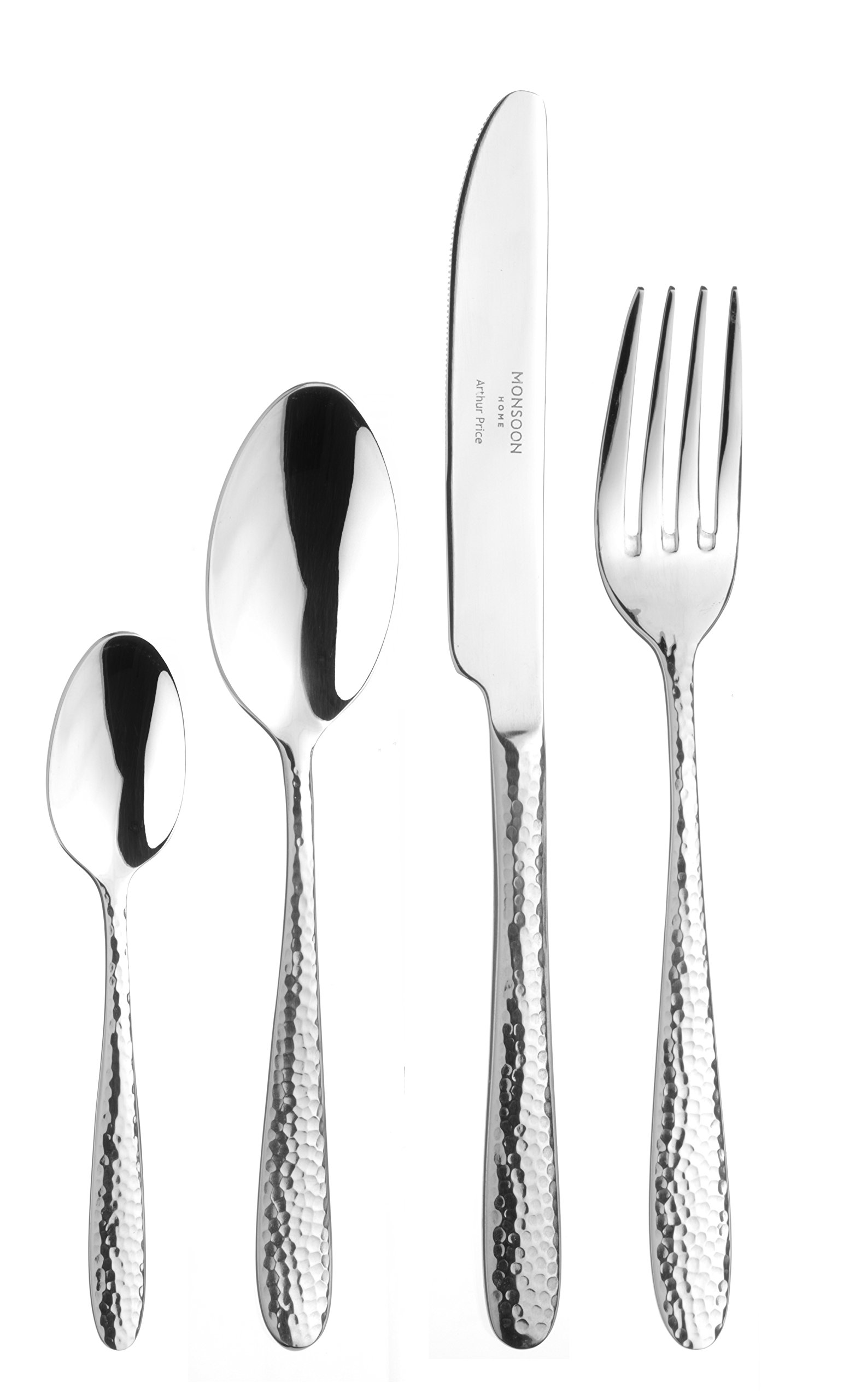 Monsoon Mirage 4-Persons Cutlery Set, Stainless Steel, 16-Piece, 28.5 x 18 x 7.5 cm